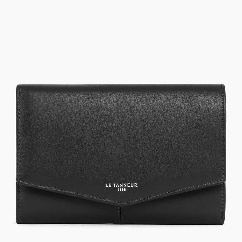 Small zipped Charlotte smooth leather wallet