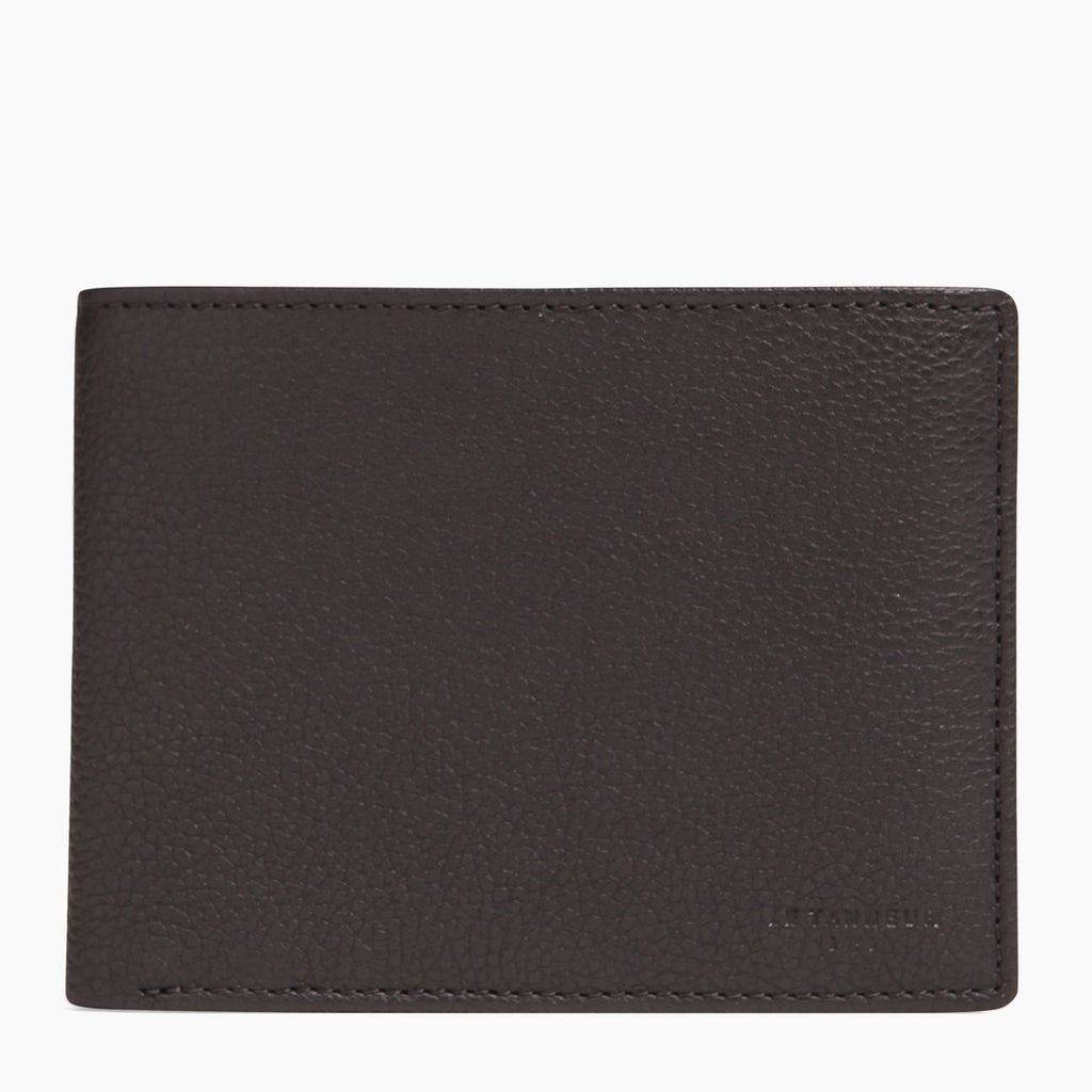 Flap 2 shutters Charles pebbled leather wallet