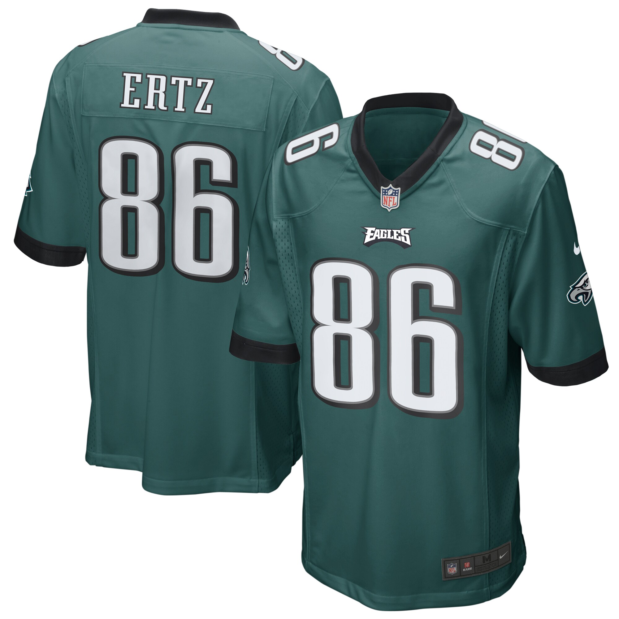 Men's Philadelphia Eagles Zach Ertz Nike Midnight Green Game Jersey