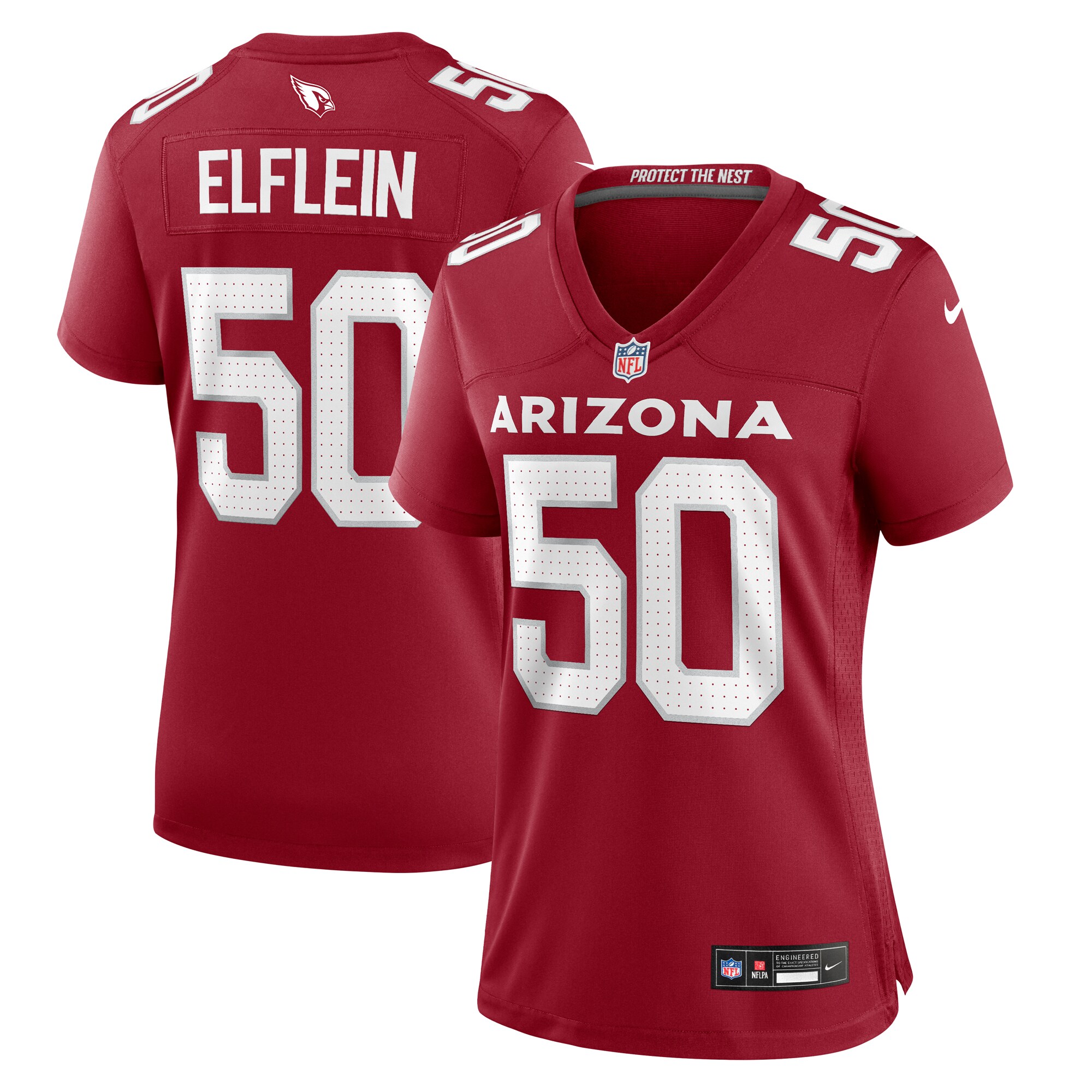 Women's Arizona Cardinals Pat Elflein Nike Cardinal Team Game Jersey
