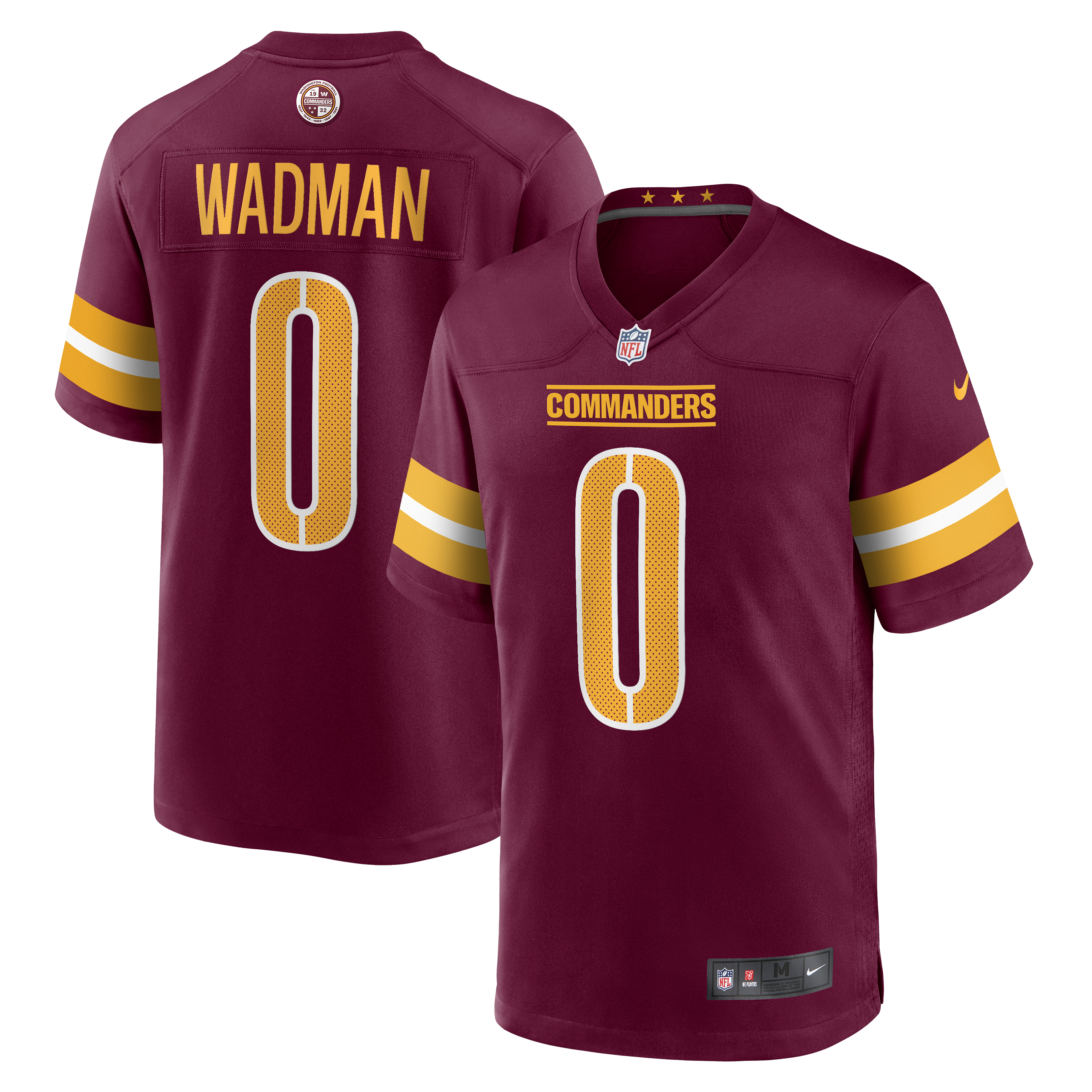 Men's Washington Commanders Colby Wadman Nike Burgundy Game Jersey