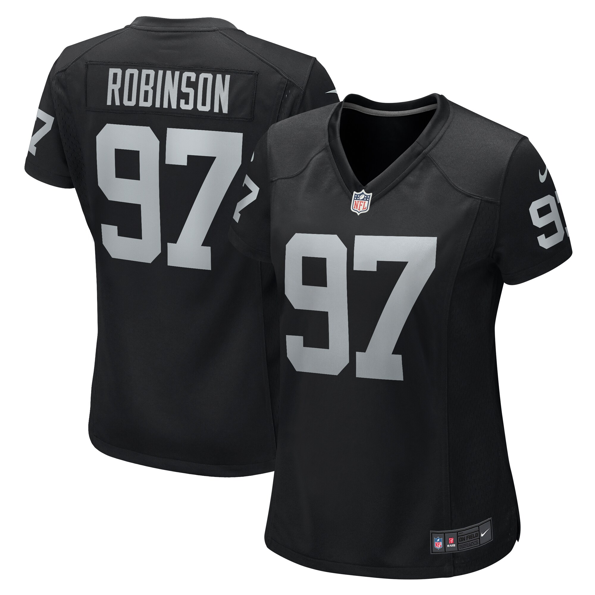 Women's Las Vegas Raiders Janarius Robinson Nike Black Team Game Jersey