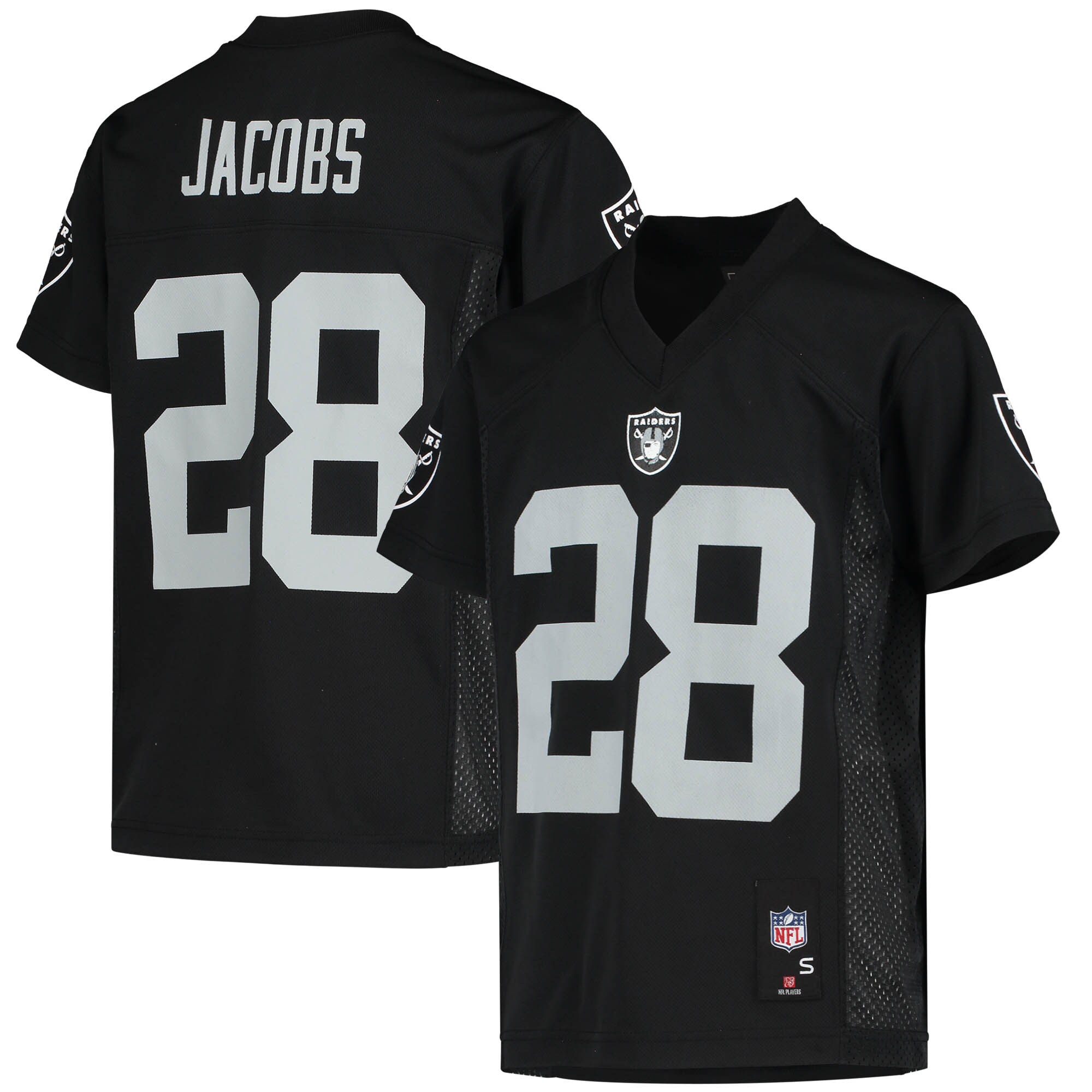 Youth Las Vegas Raiders Josh Jacobs Black Replica Player Jersey