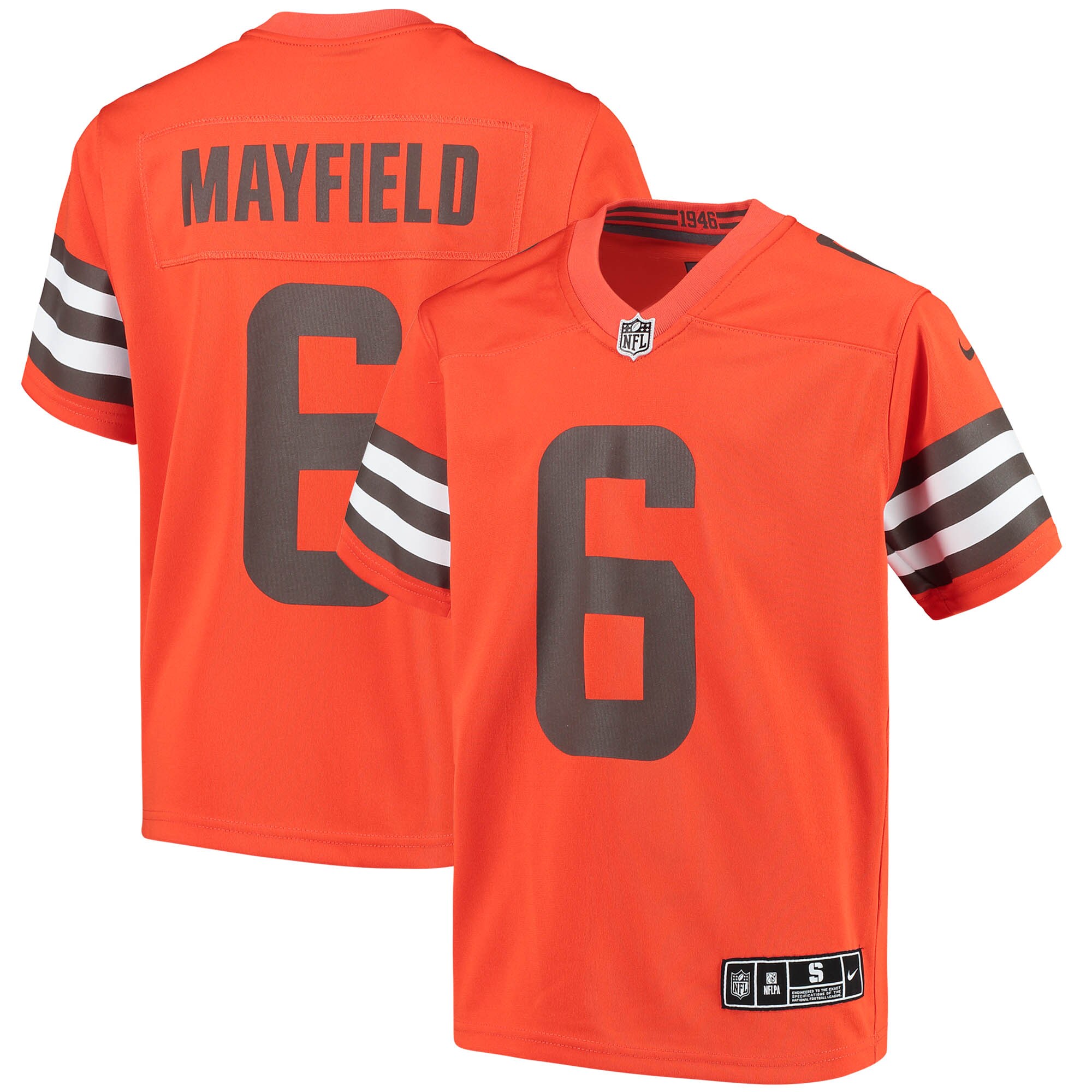 Youth Cleveland Browns Baker Mayfield Nike Orange Inverted Team Game Jersey
