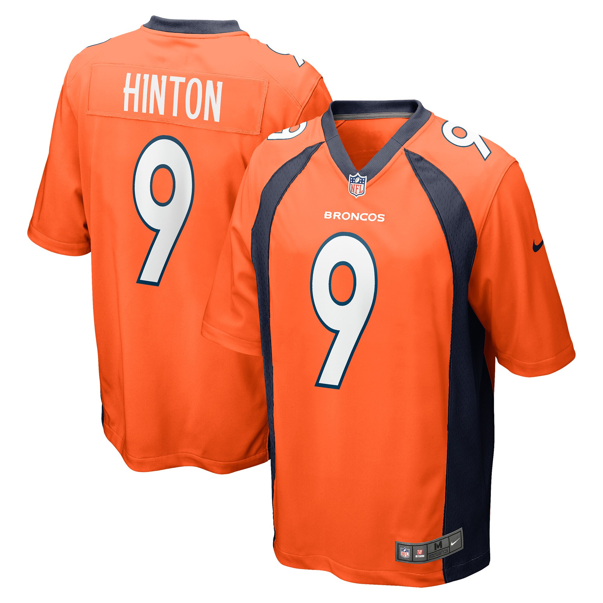 Men's Denver Broncos Kendall Hinton Nike Orange Game Player Jersey