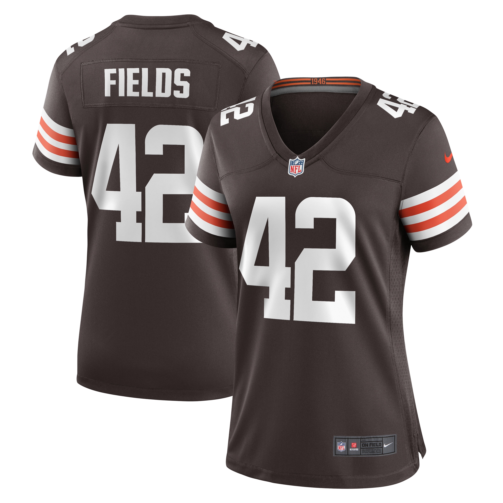 Women's Cleveland Browns Tony Fields II Nike Brown Team Game Jersey