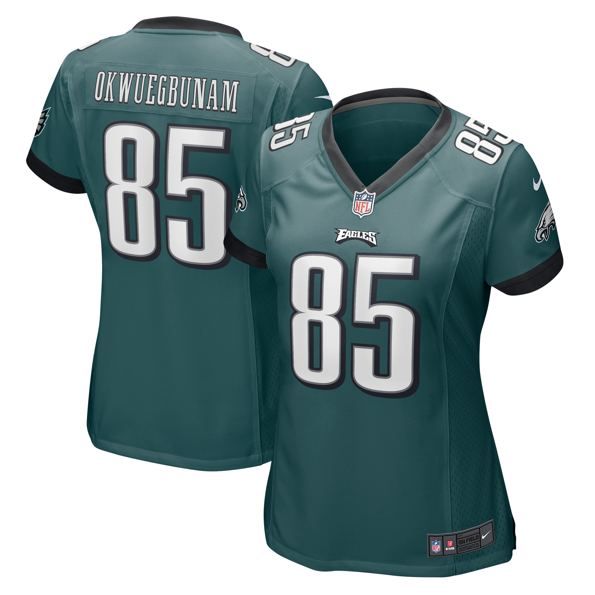 Women's Philadelphia Eagles Albert Okwuegbunam Nike Midnight Green Team Game Jersey