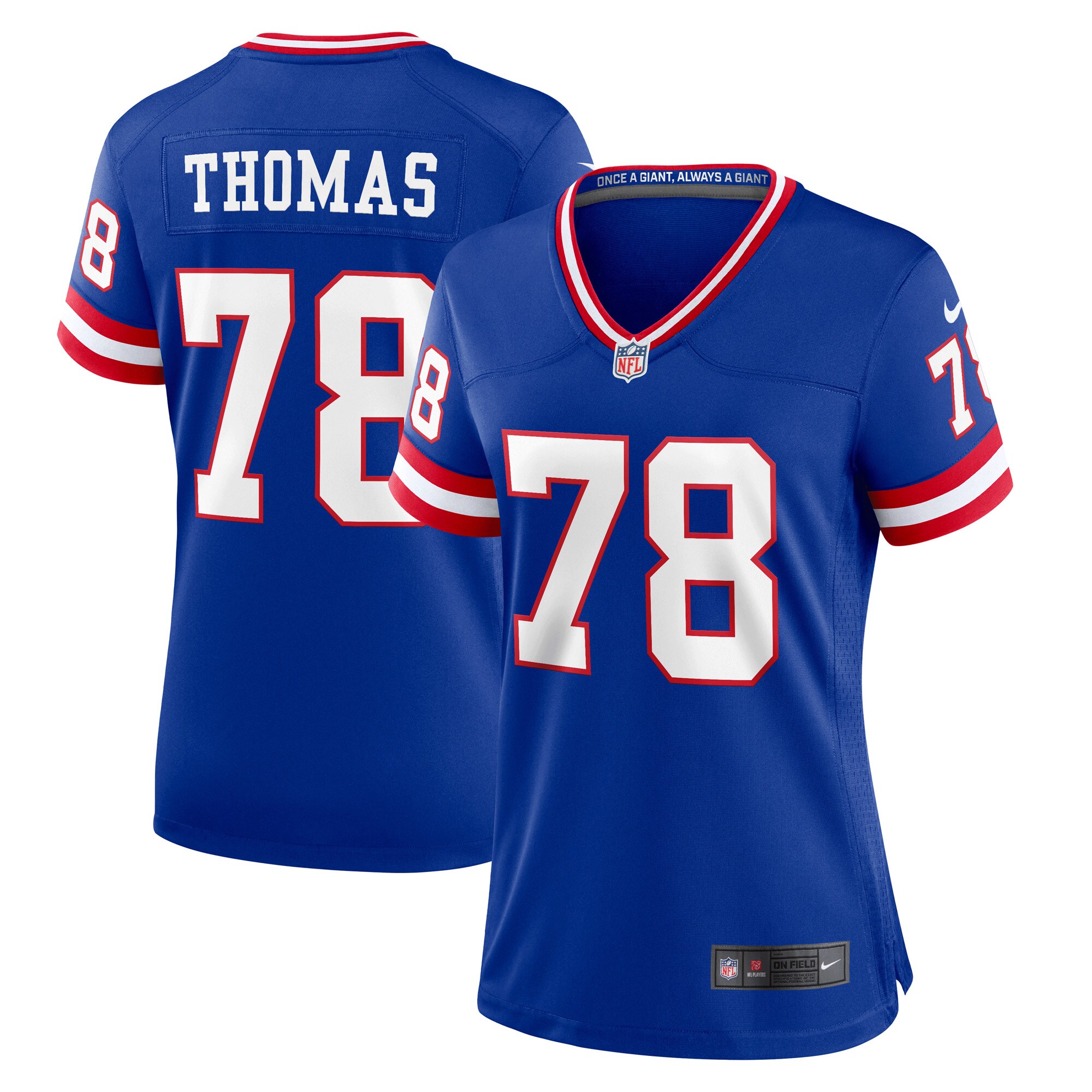 Women's New York Giants Andrew Thomas Nike Royal Classic Player Game Jersey