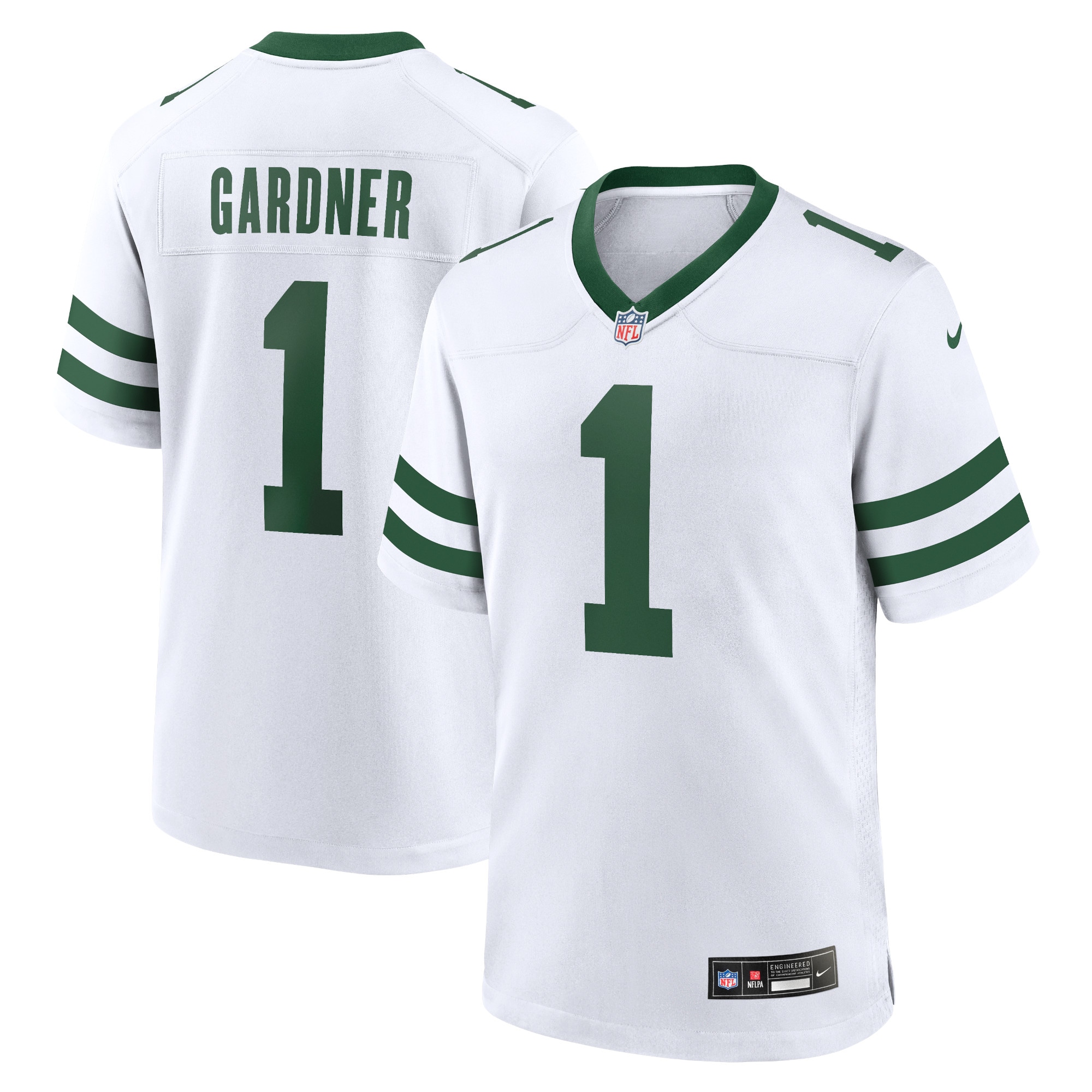 Men's New York Jets Ahmad Sauce Gardner Nike White Legacy Player Game Jersey