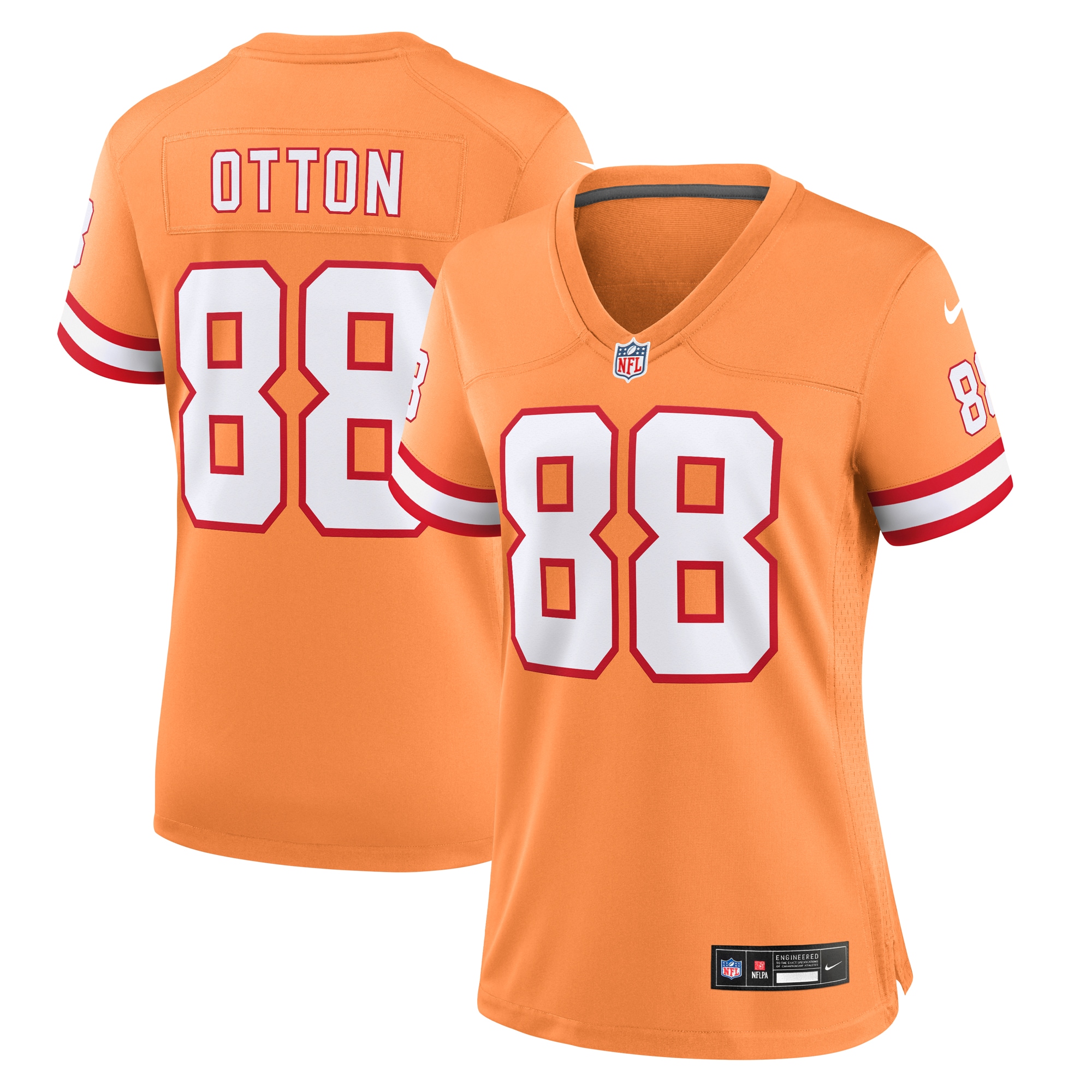 Women's Tampa Bay Buccaneers Cade Otton Nike Orange Throwback Game Jersey