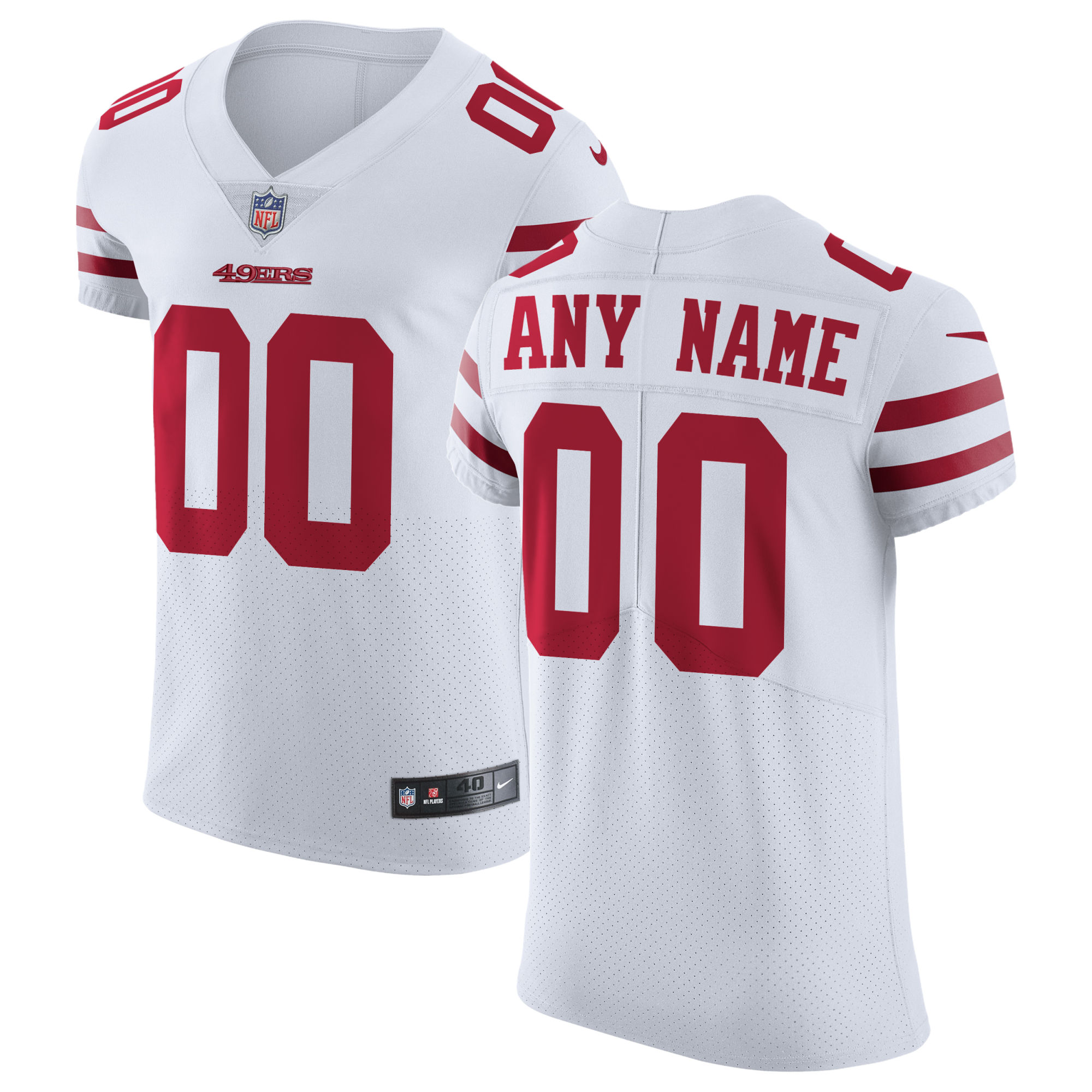 Men's San Francisco 49ers Nike White Vapor Untouchable Elite Custom Jersey