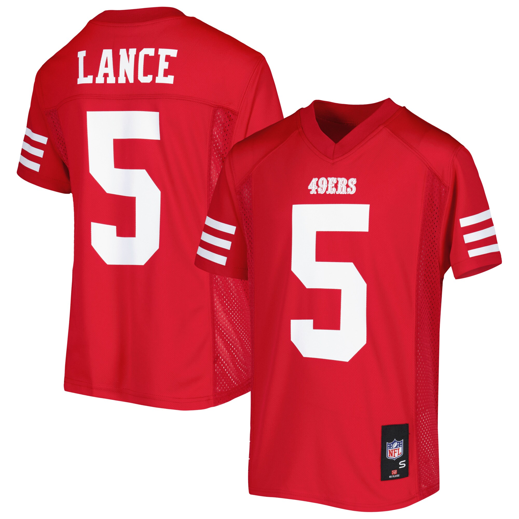 Youth San Francisco 49ers Trey Lance Scarlet Team Replica Player Jersey