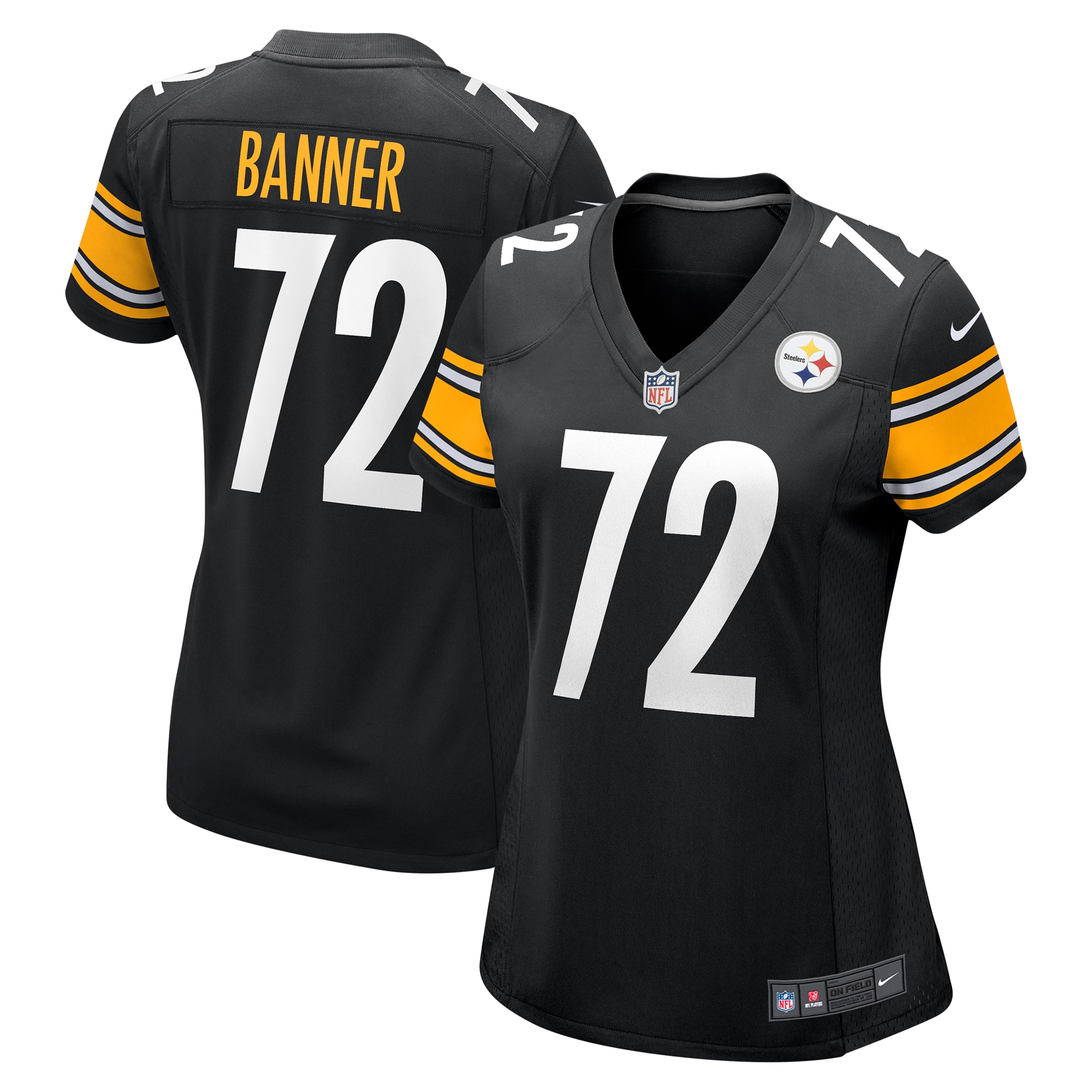 Women's Pittsburgh Steelers Zach Banner Nike Black Game Jersey