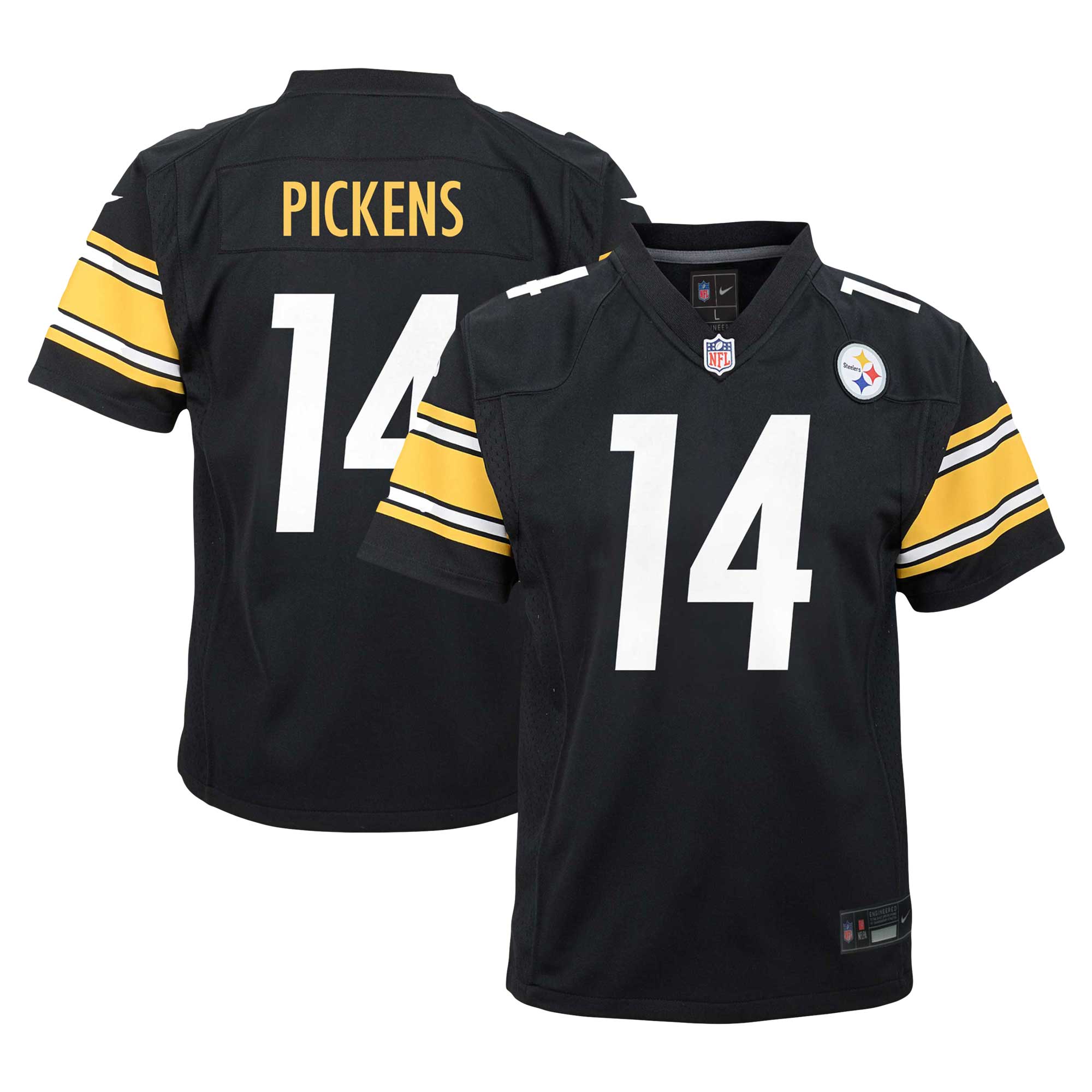 Youth Pittsburgh Steelers George Pickens Nike Black Game Jersey