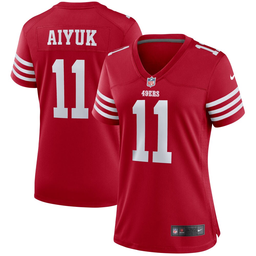 Women's San Francisco 49ers Brandon Aiyuk Nike Scarlet Player Jersey
