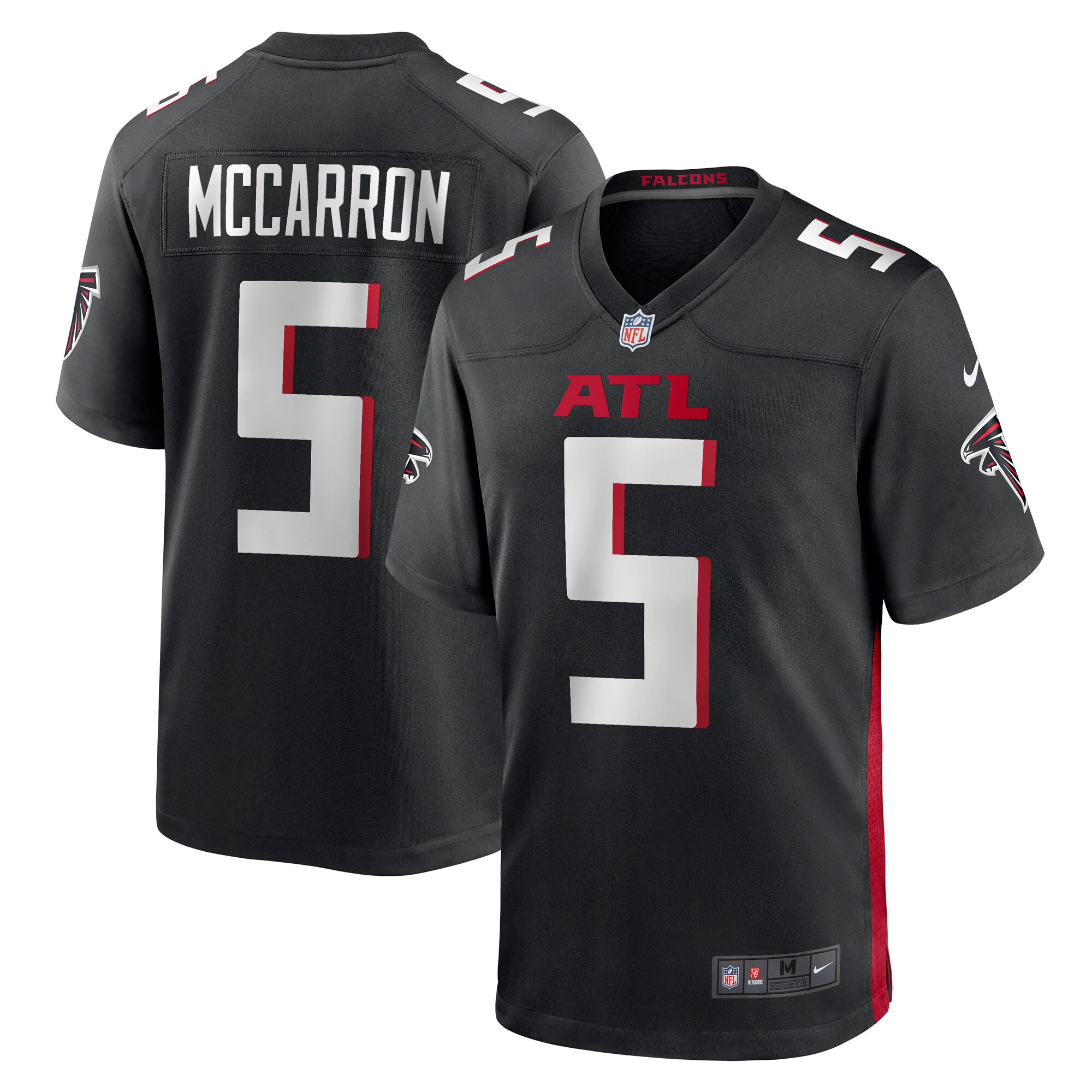 Men's Atlanta Falcons AJ McCarron Nike Black Game Player Jersey