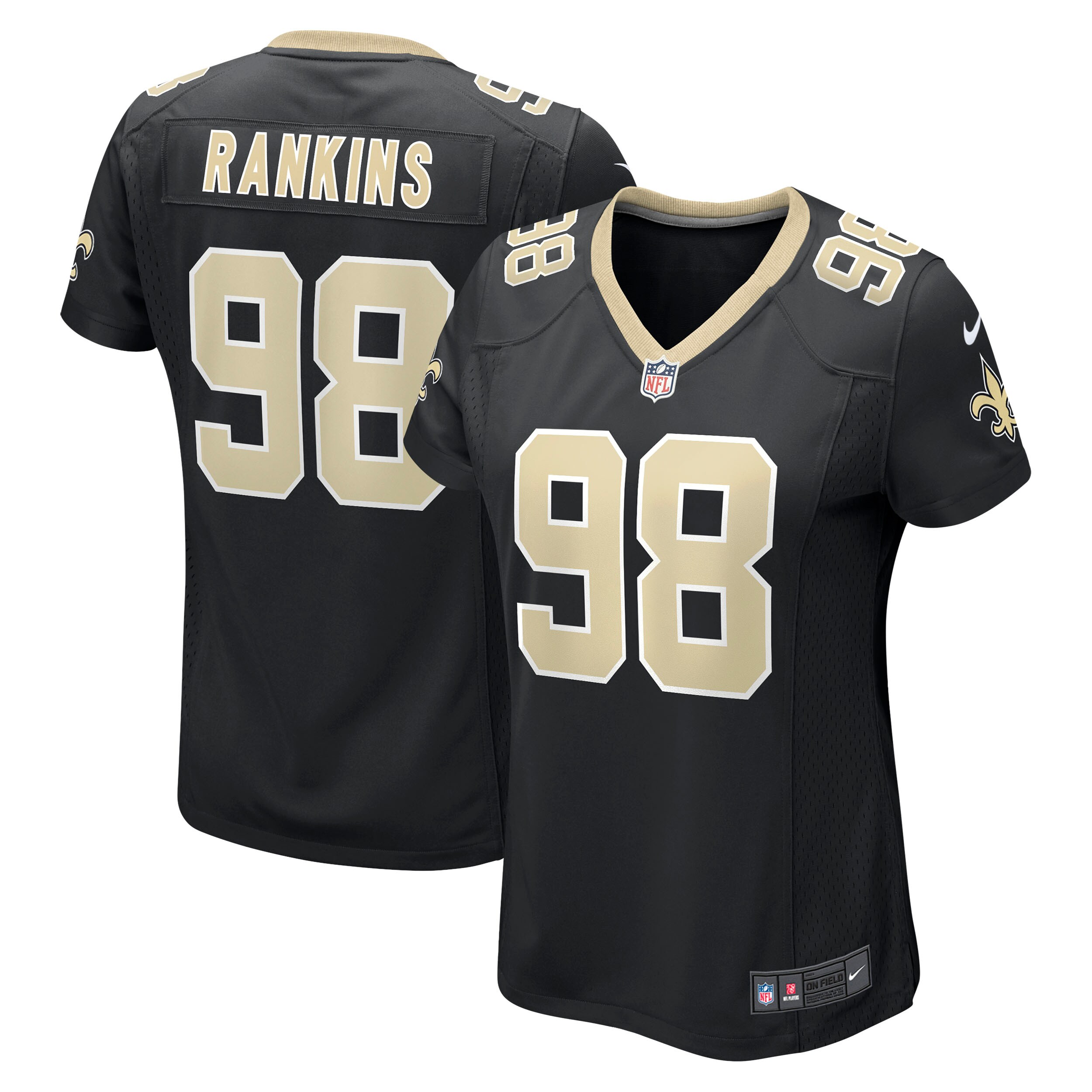 Women's New Orleans Saints Sheldon Rankins Nike Black Game Jersey