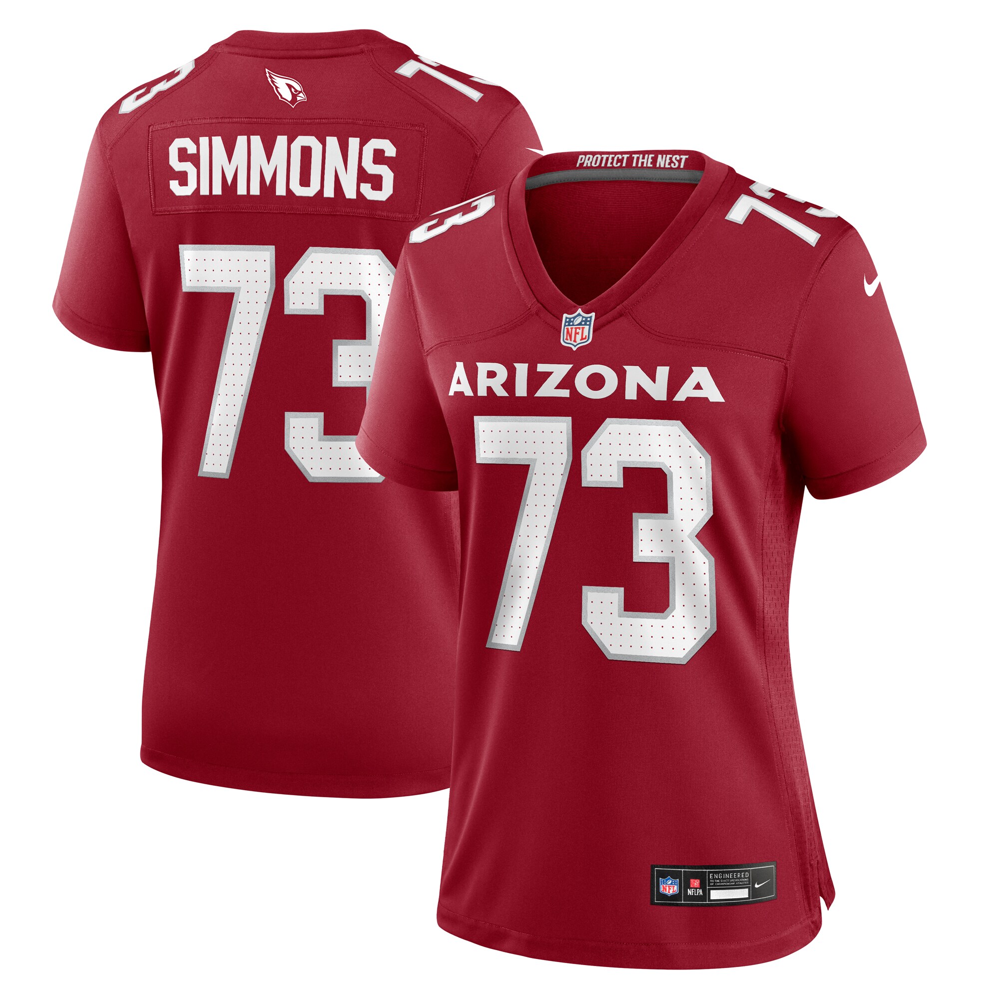 Women's Arizona Cardinals Lachavious Simmons Nike Cardinal Team Game Jersey