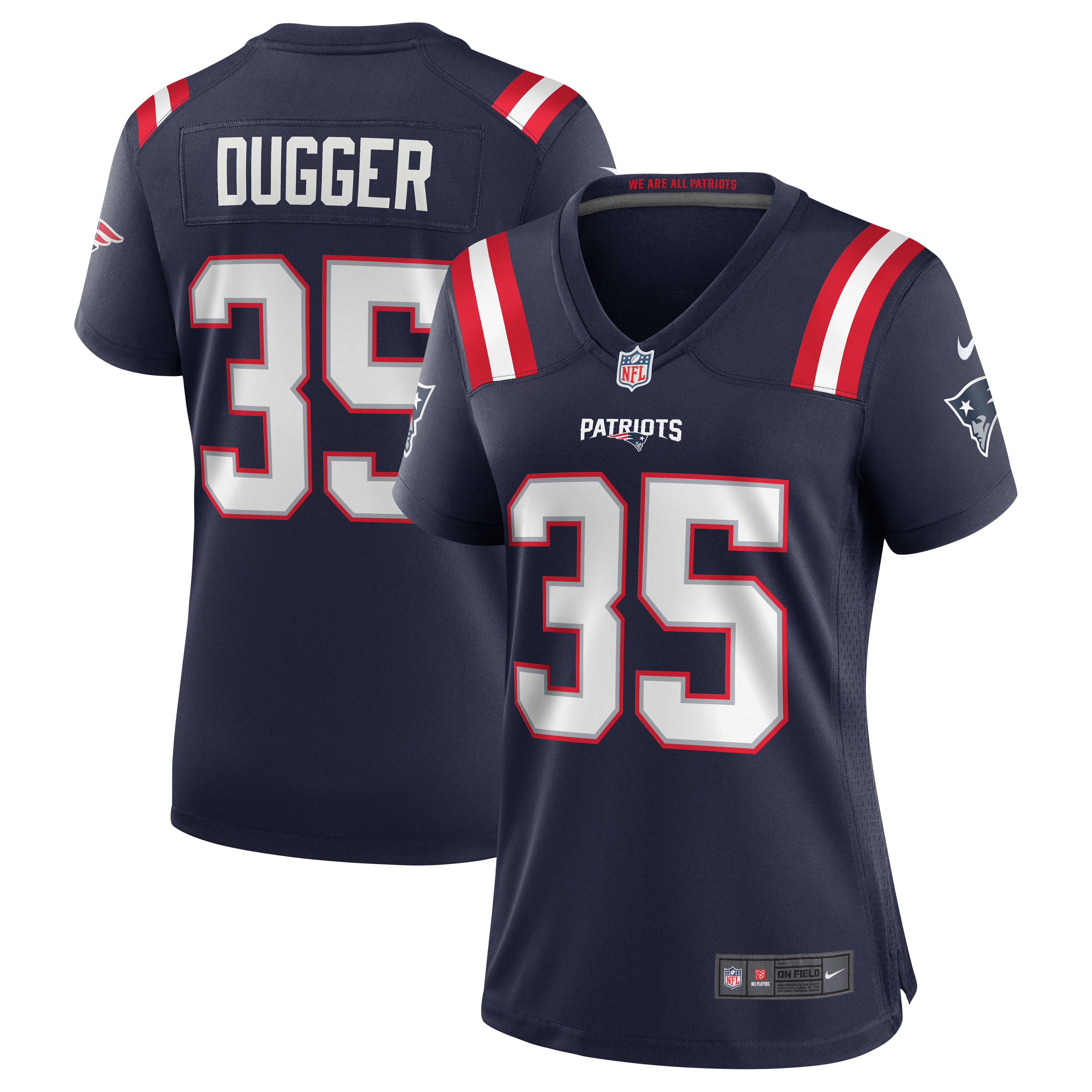 Women's New England Patriots Kyle Dugger Nike Navy Team Game Jersey
