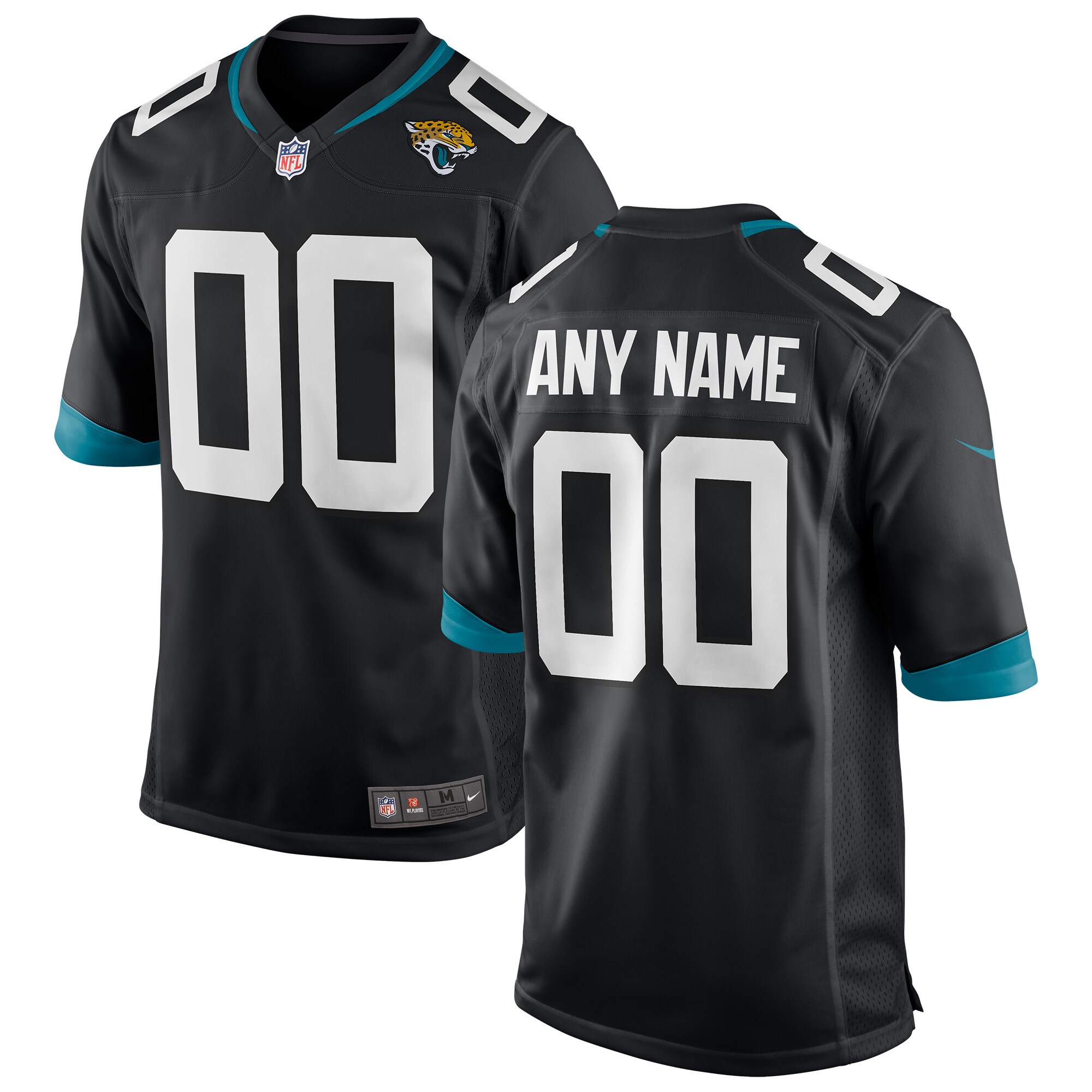 Youth Jacksonville Jaguars Nike Black Custom Team Color Game Jersey