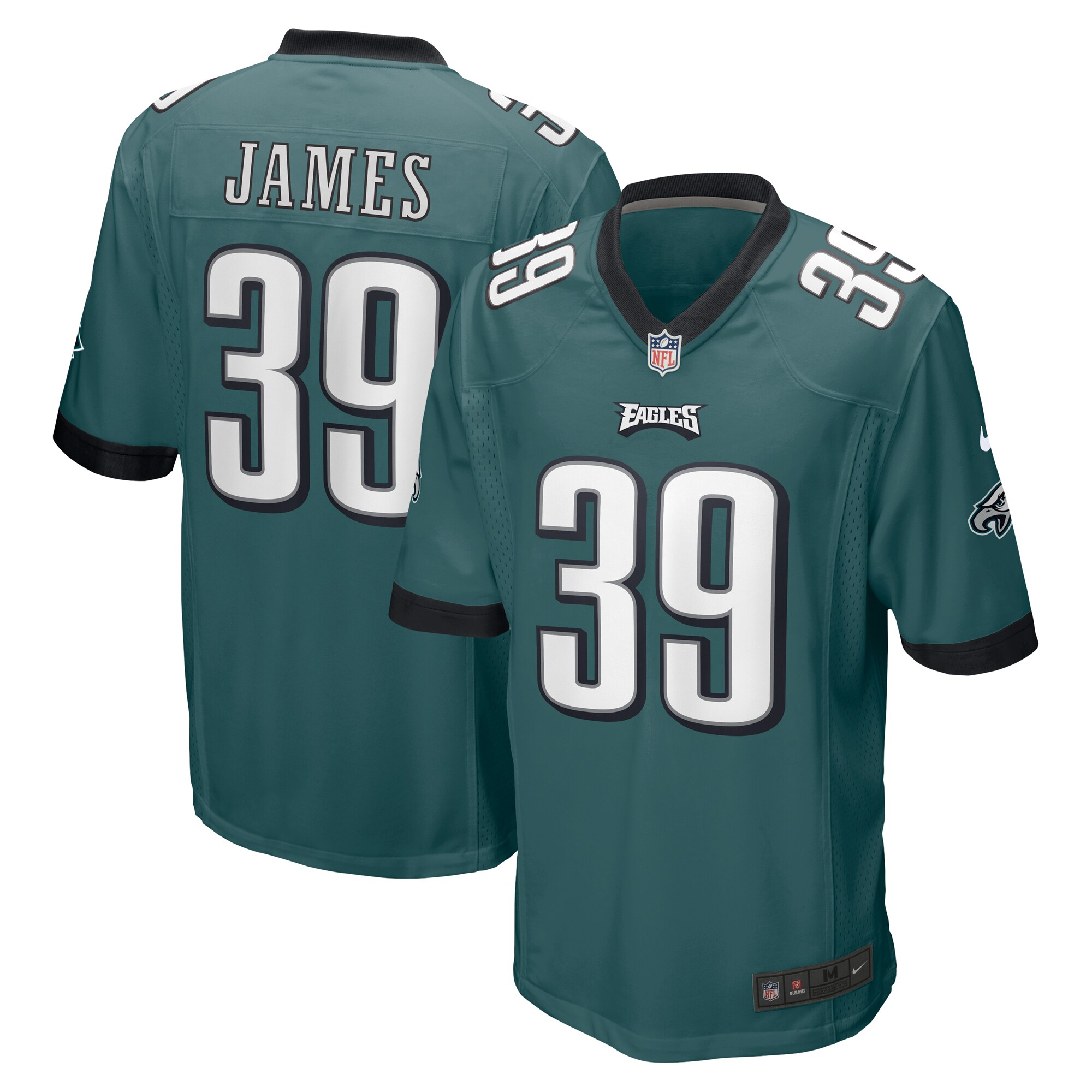 Men's Philadelphia Eagles Craig James Nike Midnight Green Game Jersey