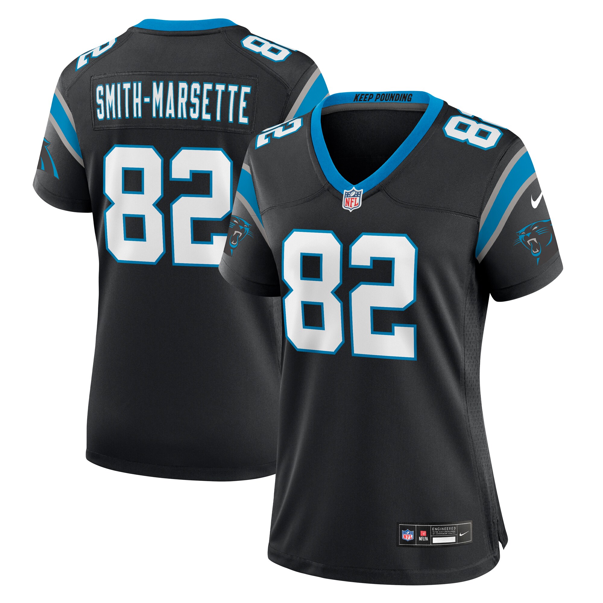 Women's Carolina Panthers Ihmir Smith-Marsette Nike Black Team Game Jersey