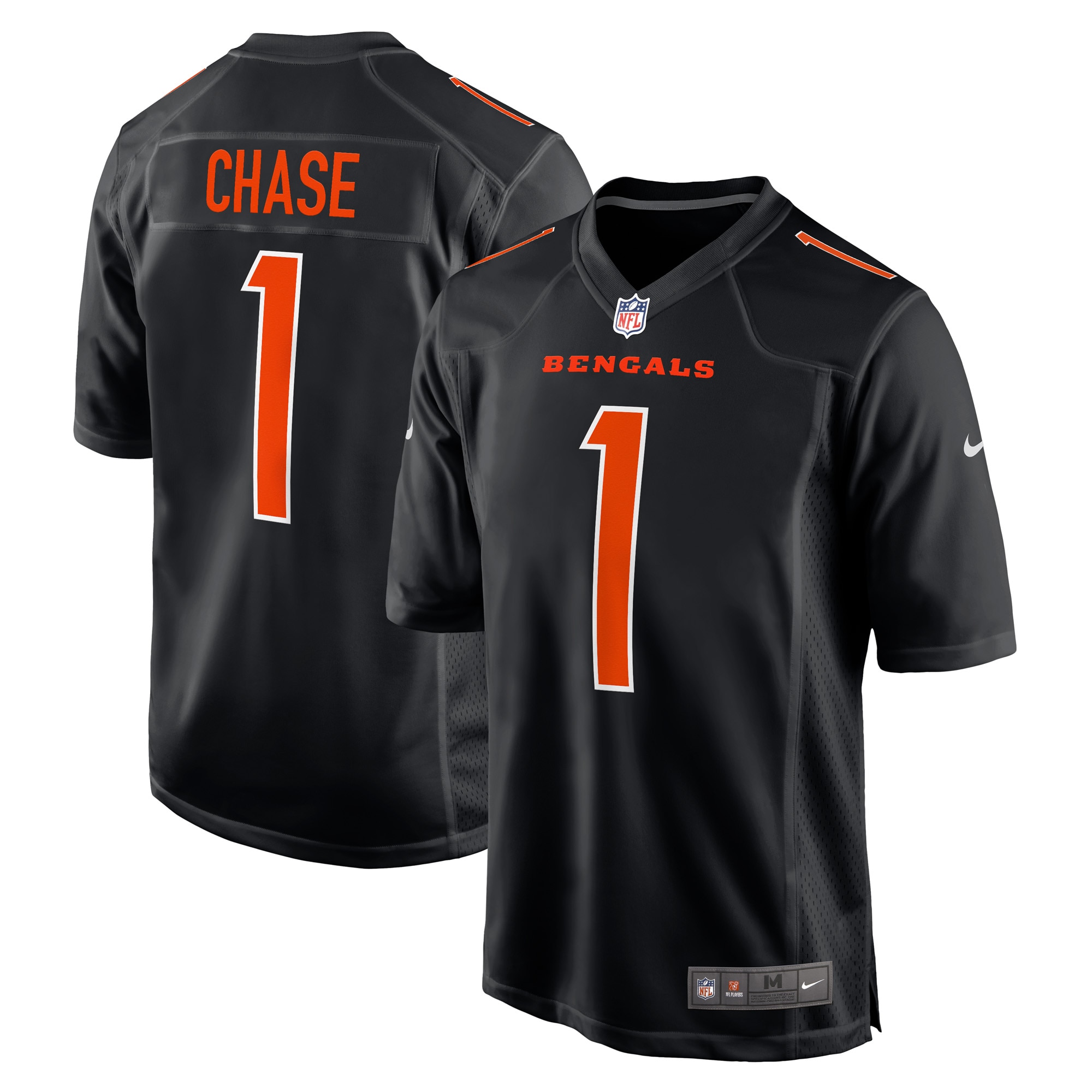 Men's Cincinnati Bengals Ja'Marr Chase Nike Black Game Fashion Jersey