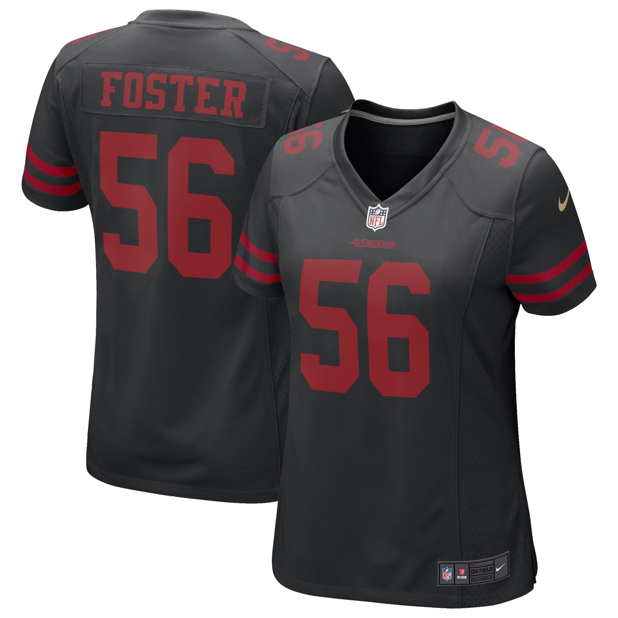Women's San Francisco 49ers Reuben Foster Nike Black Game Jersey