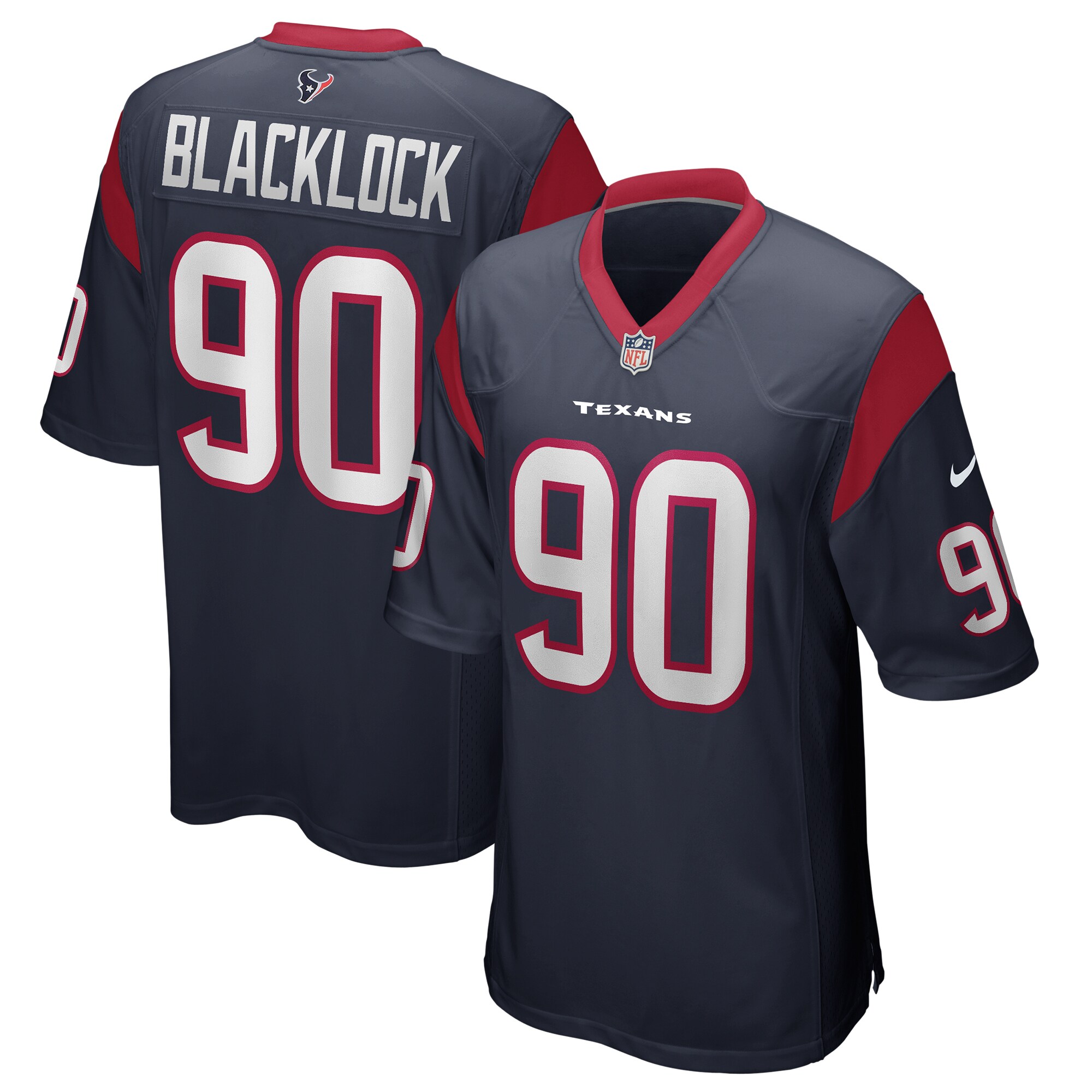 Men's Houston Texans Ross Blacklock Nike Navy Player Game Jersey