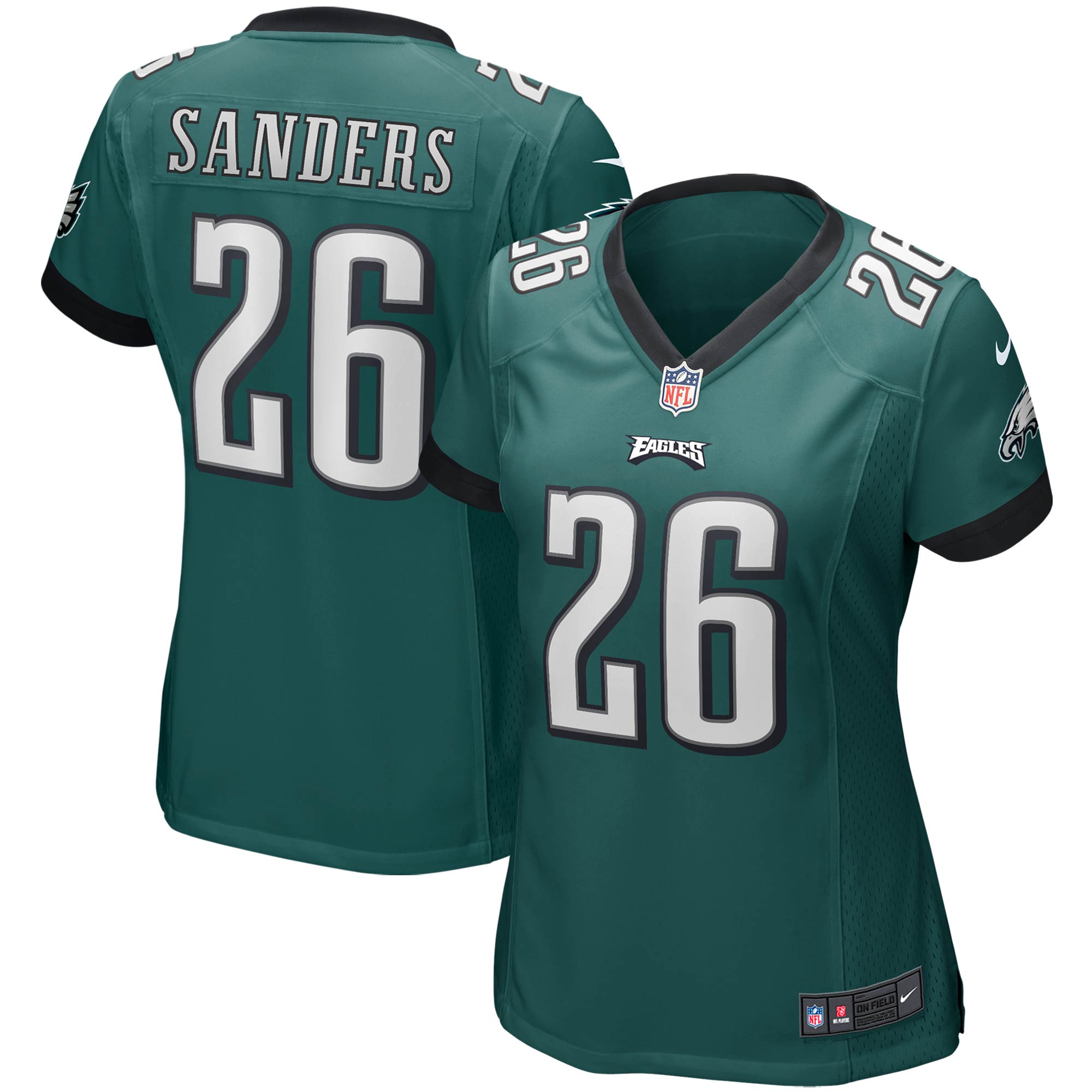 Women's Philadelphia Eagles Miles Sanders Nike Green Player Jersey