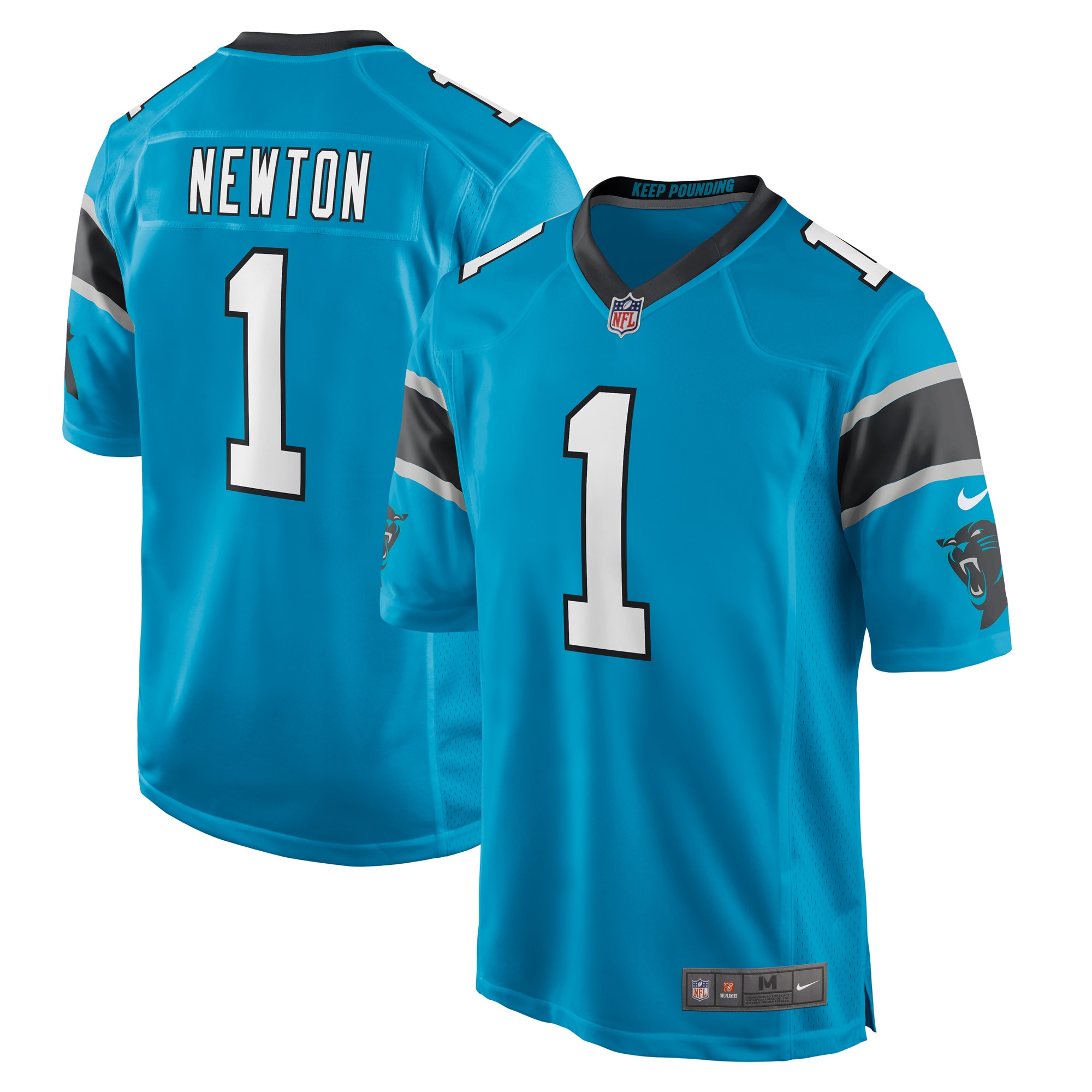 Men's Carolina Panthers Cam Newton Nike Blue Alternate Player Game Jersey