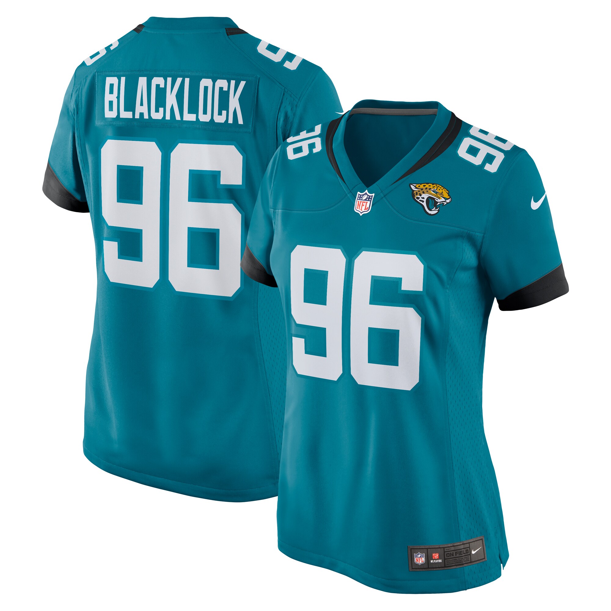 Women's Jacksonville Jaguars Ross Blacklock Nike Teal Team Game Jersey