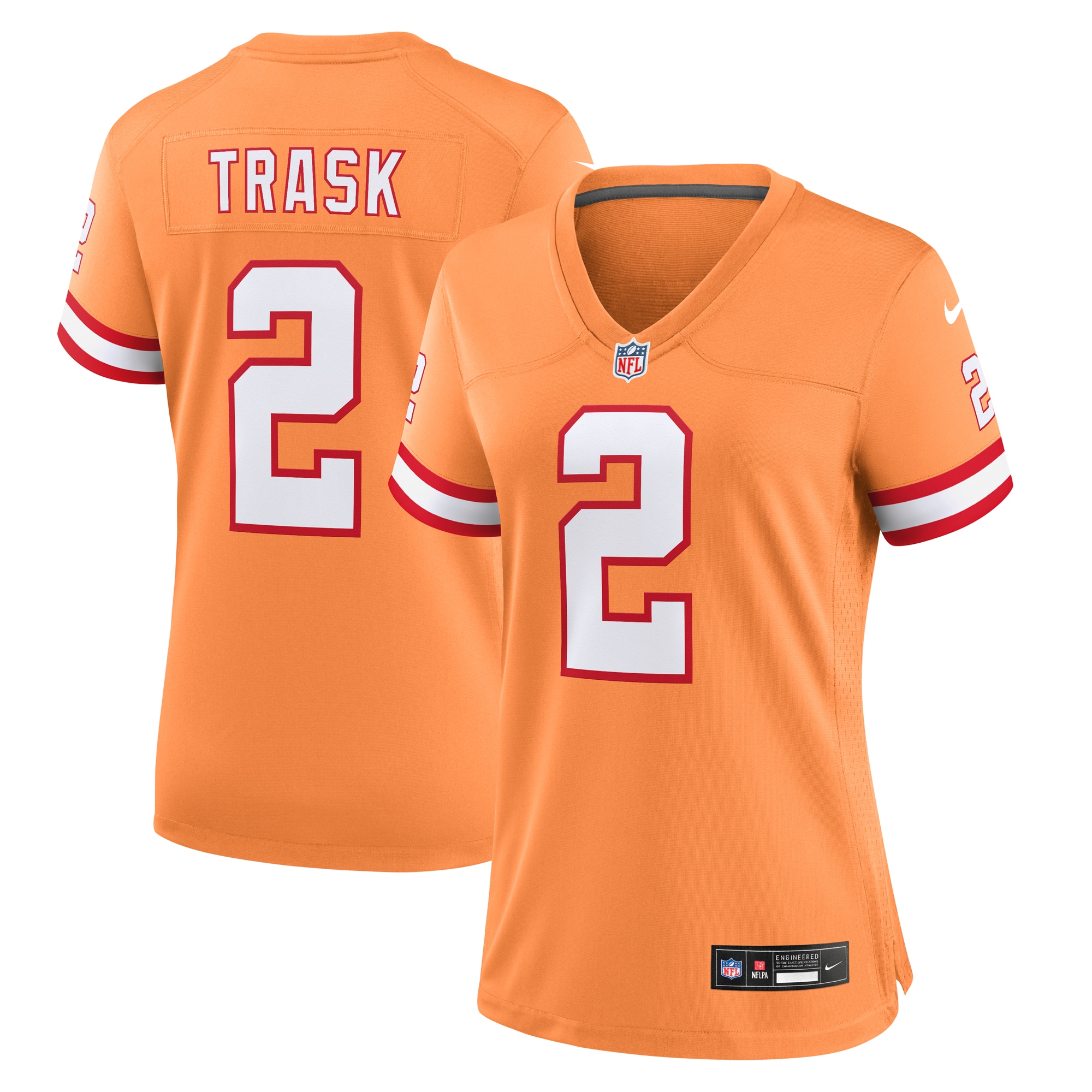 Women's Tampa Bay Buccaneers Kyle Trask Nike Orange Throwback Game Jersey