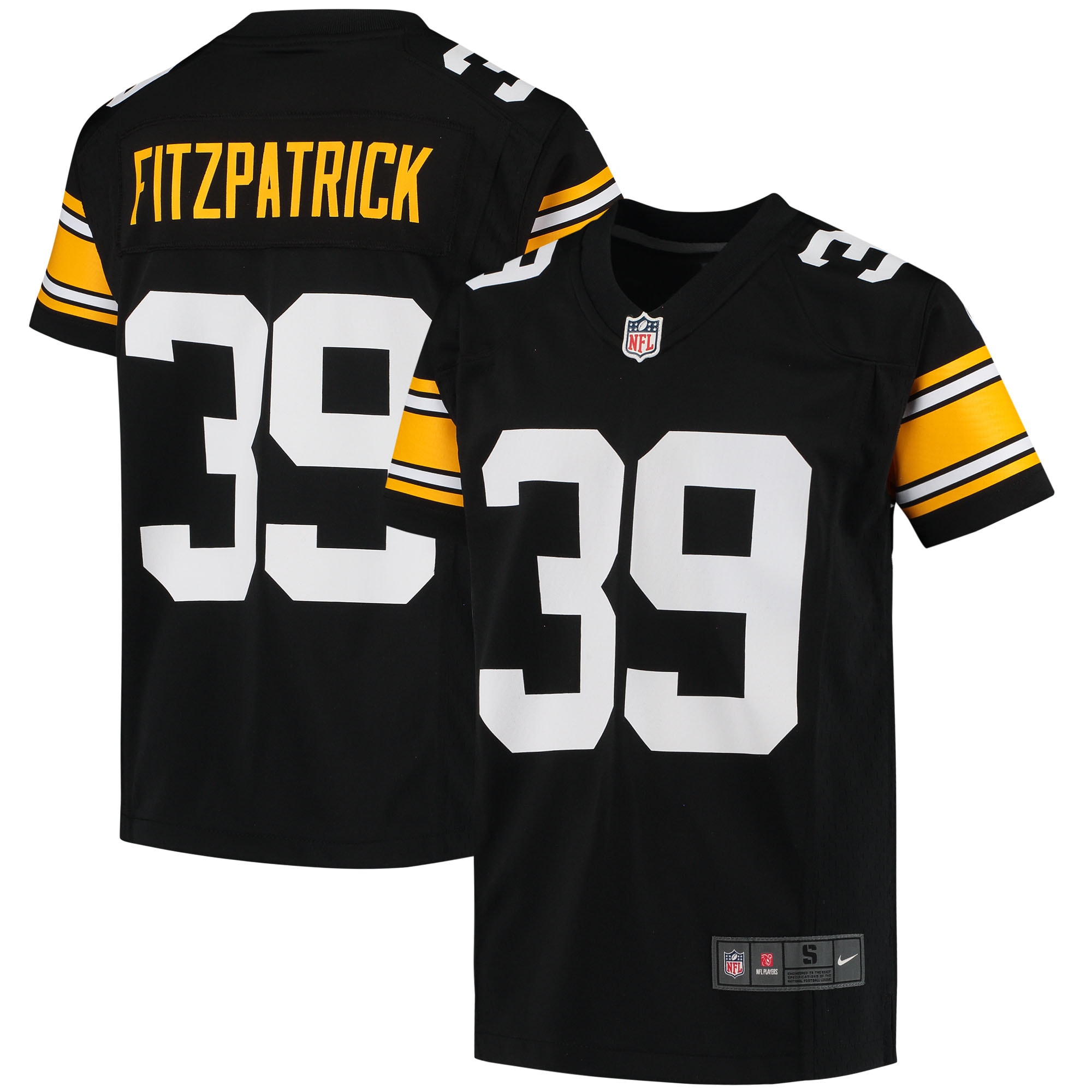 Youth Pittsburgh Steelers Minkah Fitzpatrick Nike Black Game Jersey