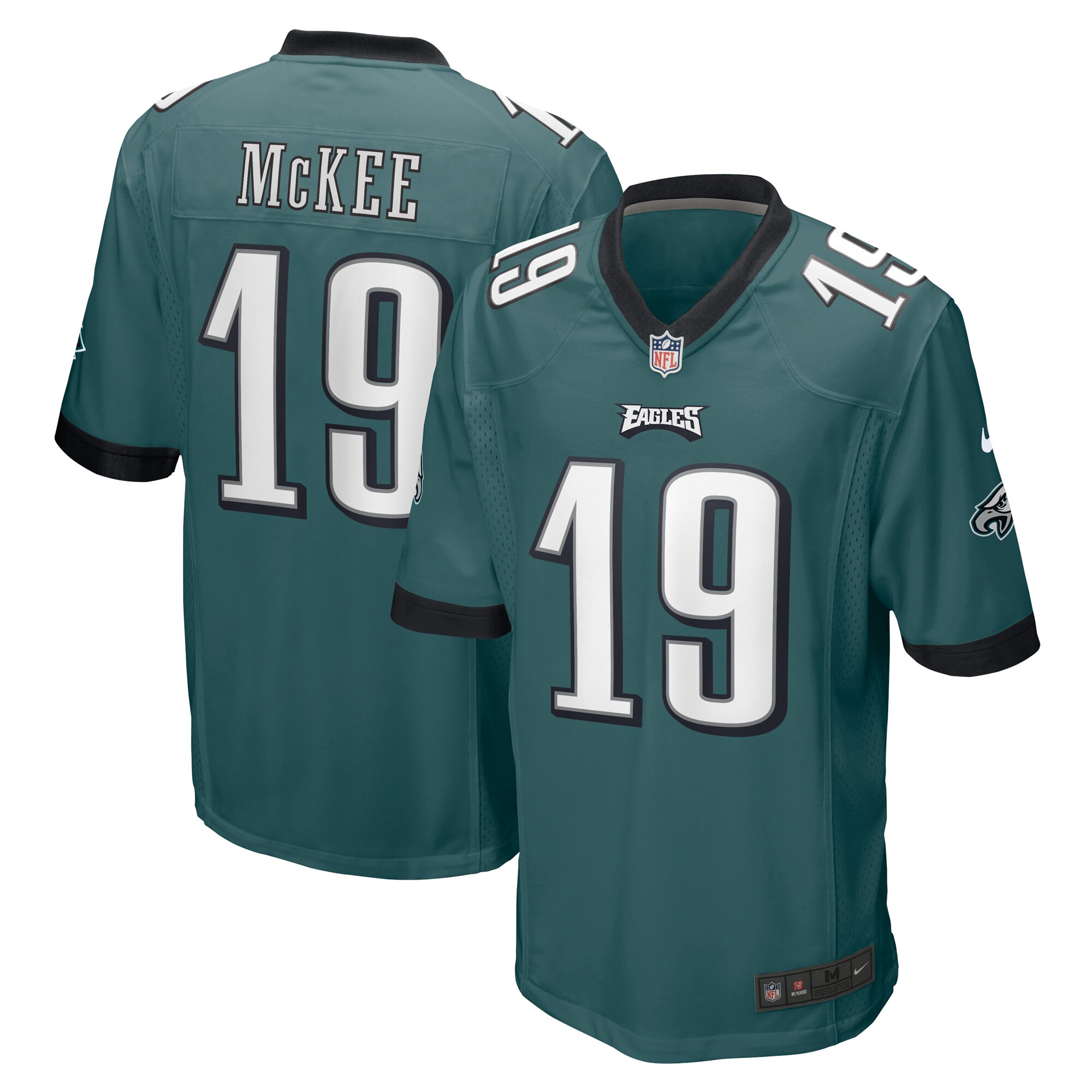 Men's Philadelphia Eagles Tanner McKee Nike Midnight Green Team Game Jersey