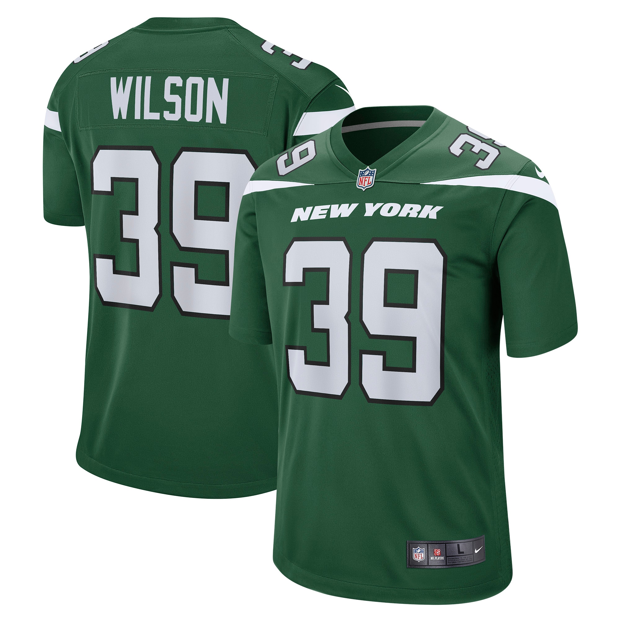 Men's New York Jets Jarrod Wilson Nike Gotham Green Game Jersey