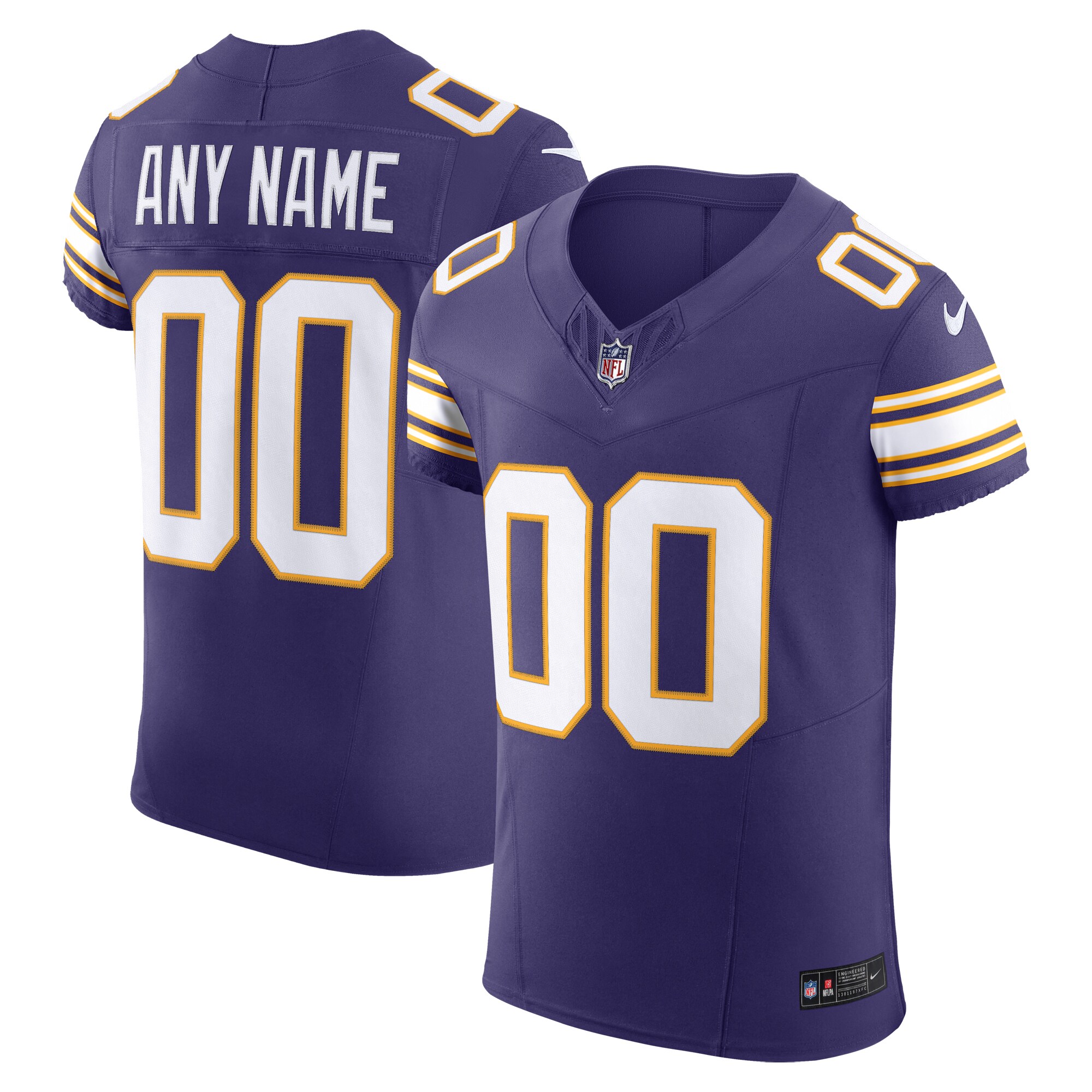 Men's Minnesota Vikings Nike Purple Vapor F.U.S.E. Elite Custom Jersey