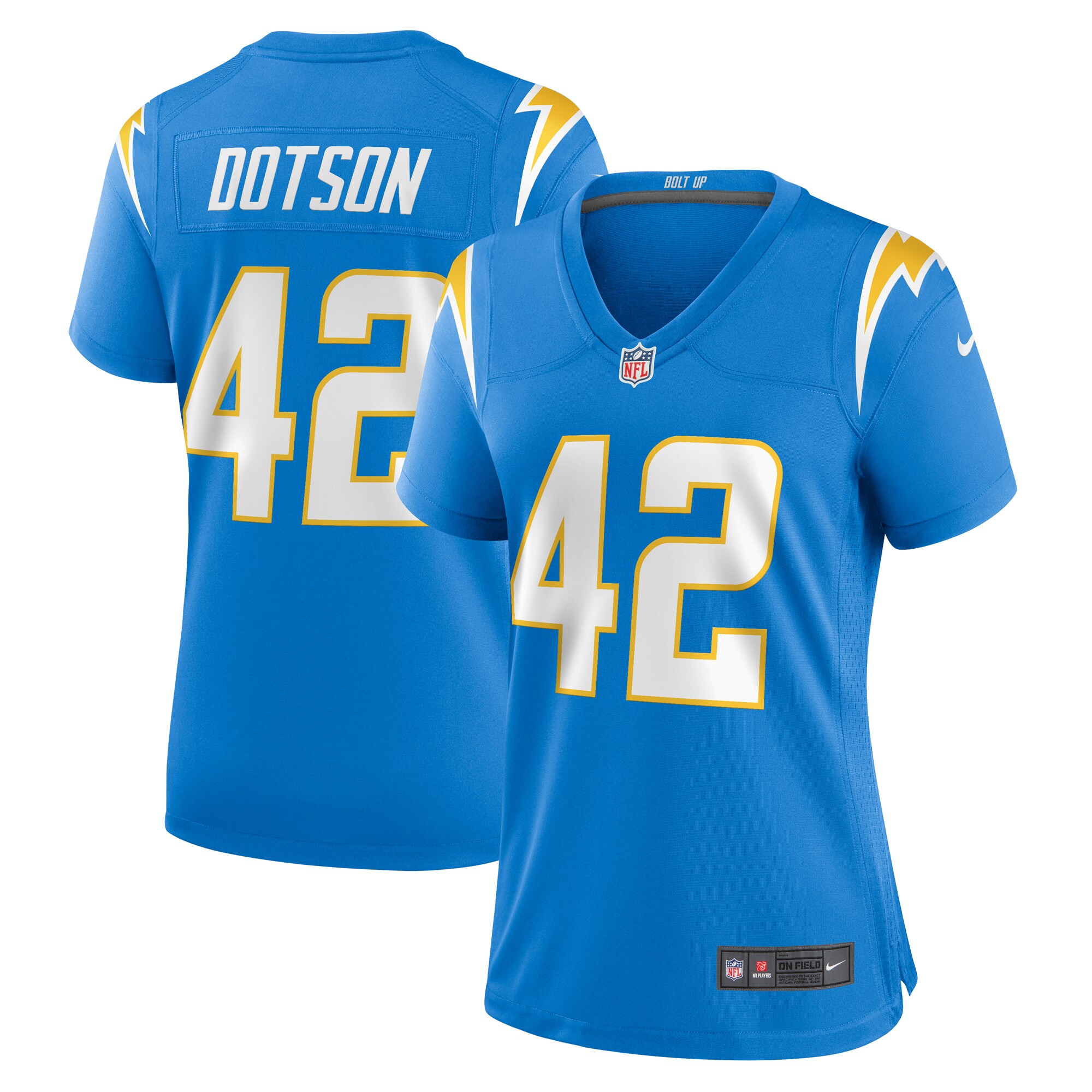 Women's Los Angeles Chargers Elijah Dotson Nike Powder Blue Team Game Jersey