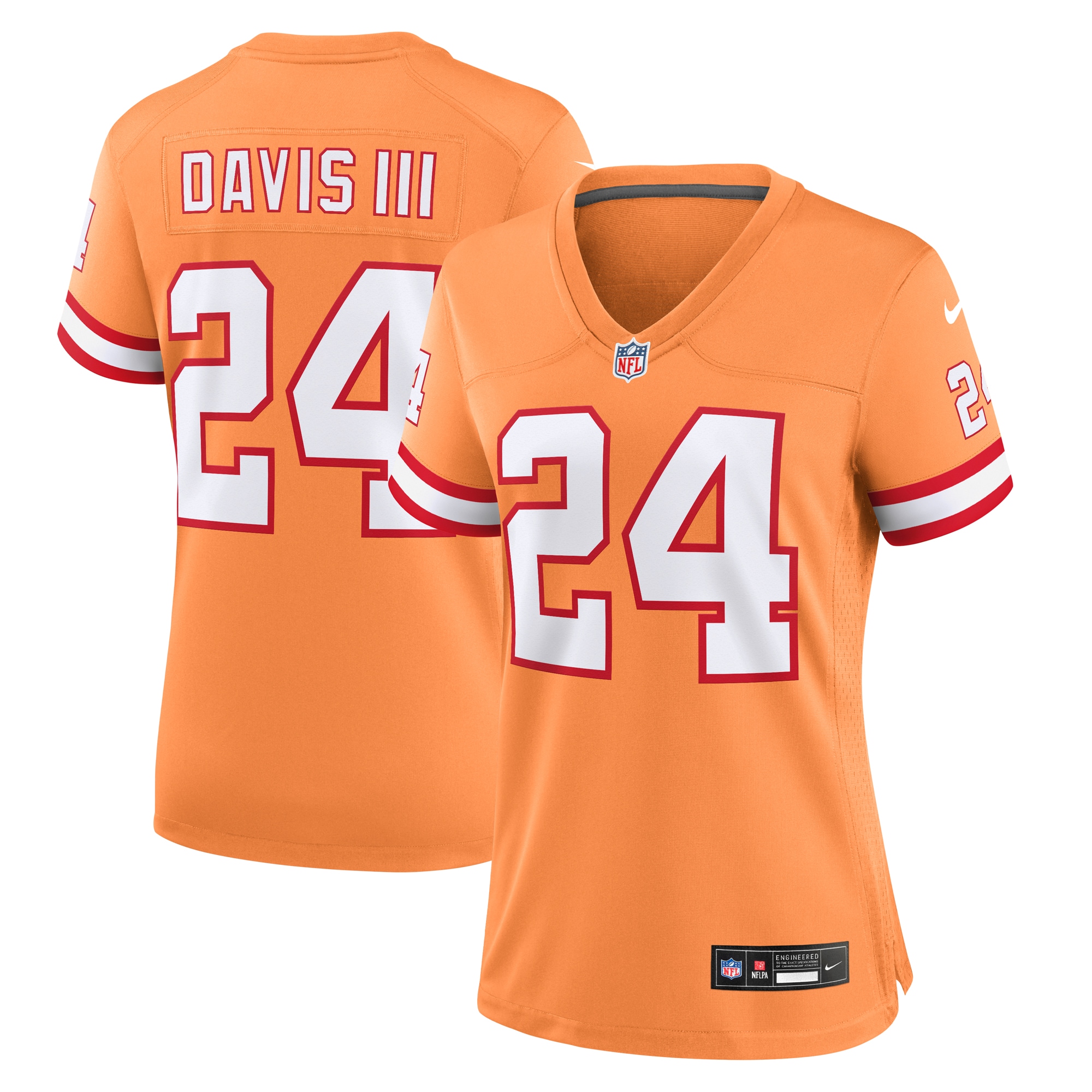Women's Tampa Bay Buccaneers Carlton Davis III Nike Orange Throwback Game Jersey