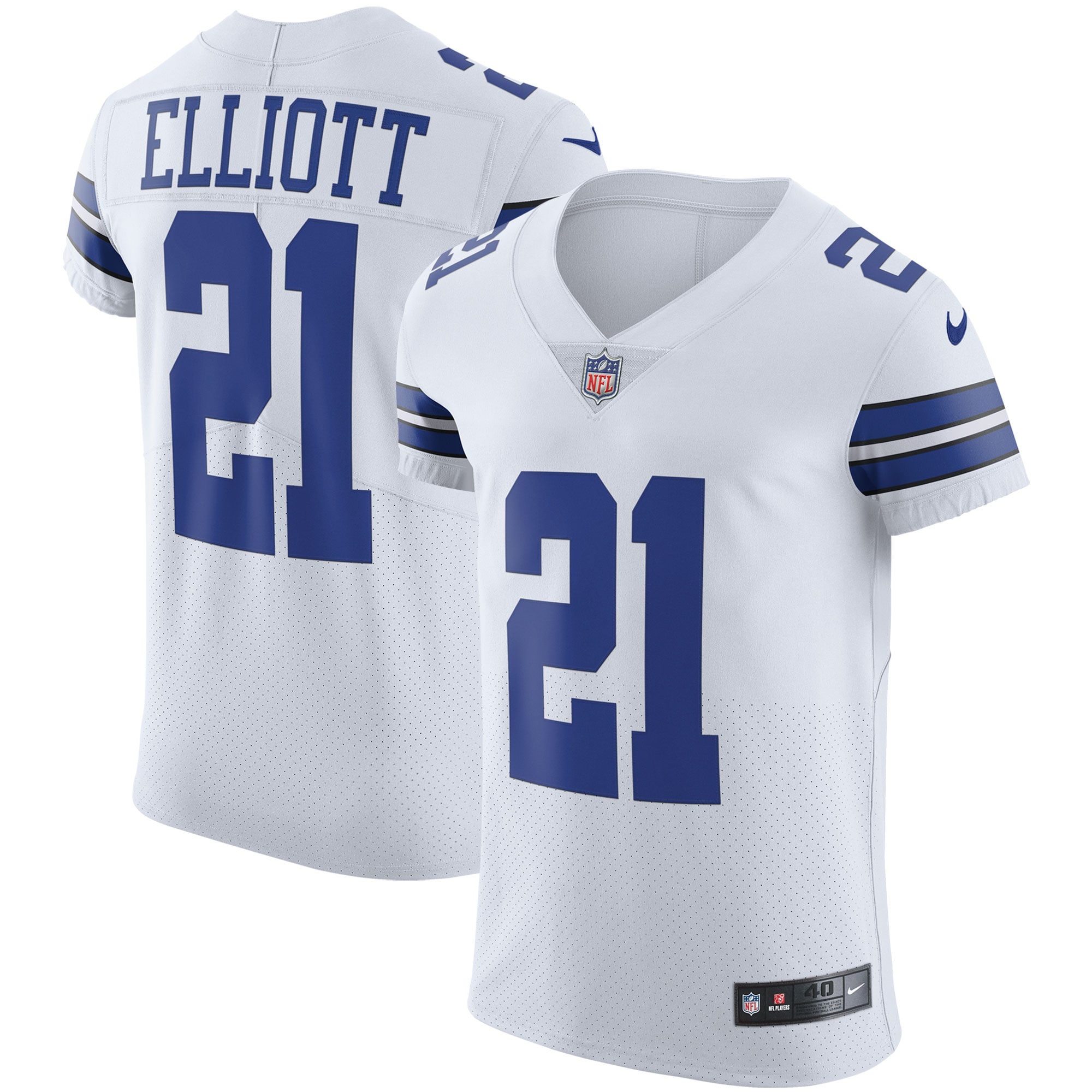 Men's Dallas Cowboys Ezekiel Elliott Nike White Vapor Elite Jersey