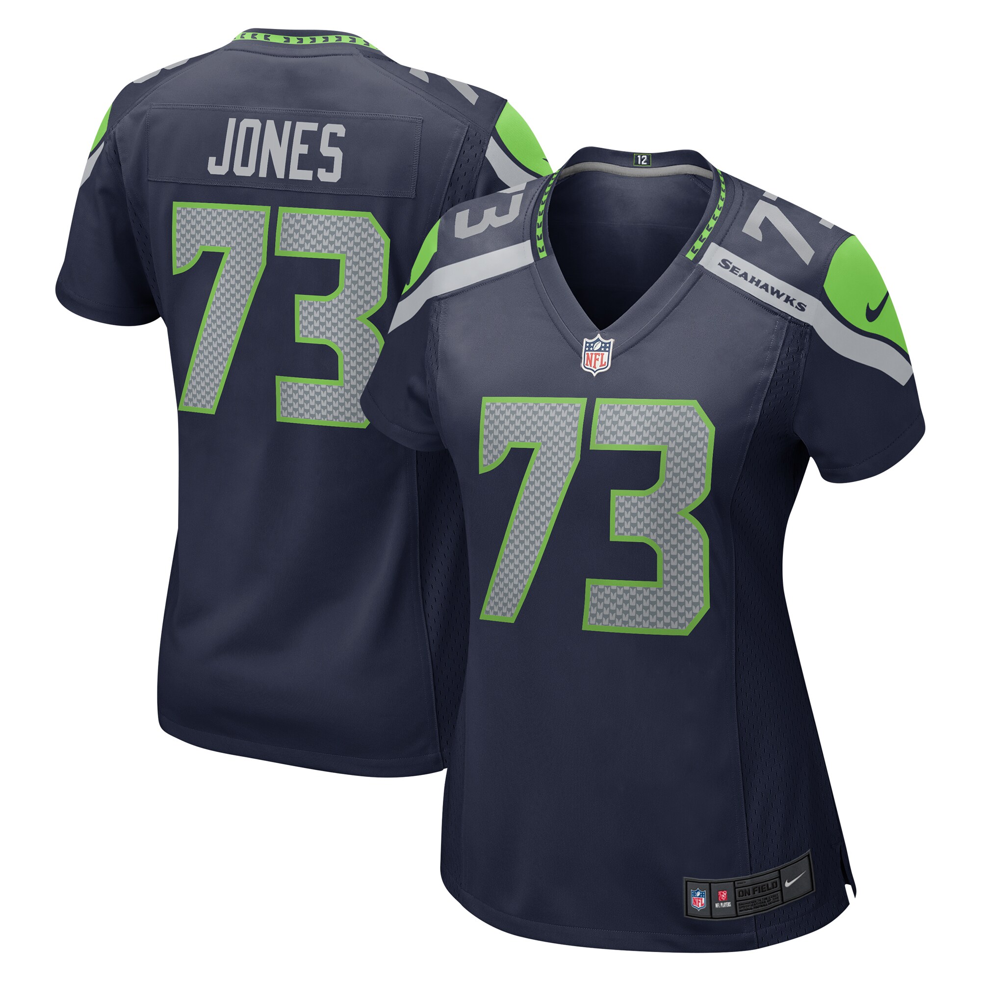 Women's Seattle Seahawks Jamarco Jones Nike College Navy Game Jersey