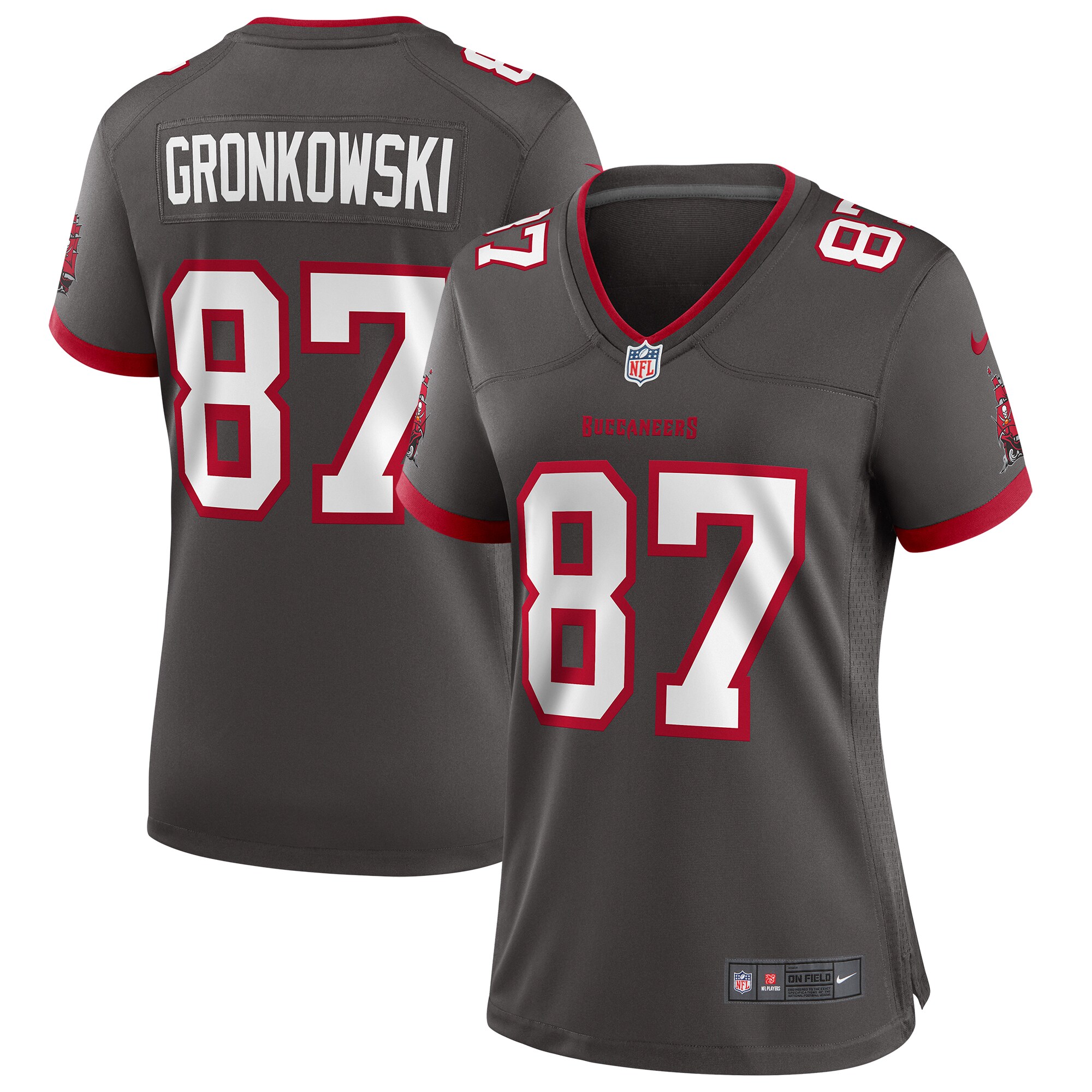 Women's Tampa Bay Buccaneers Rob Gronkowski Nike Pewter Alternate Game Jersey