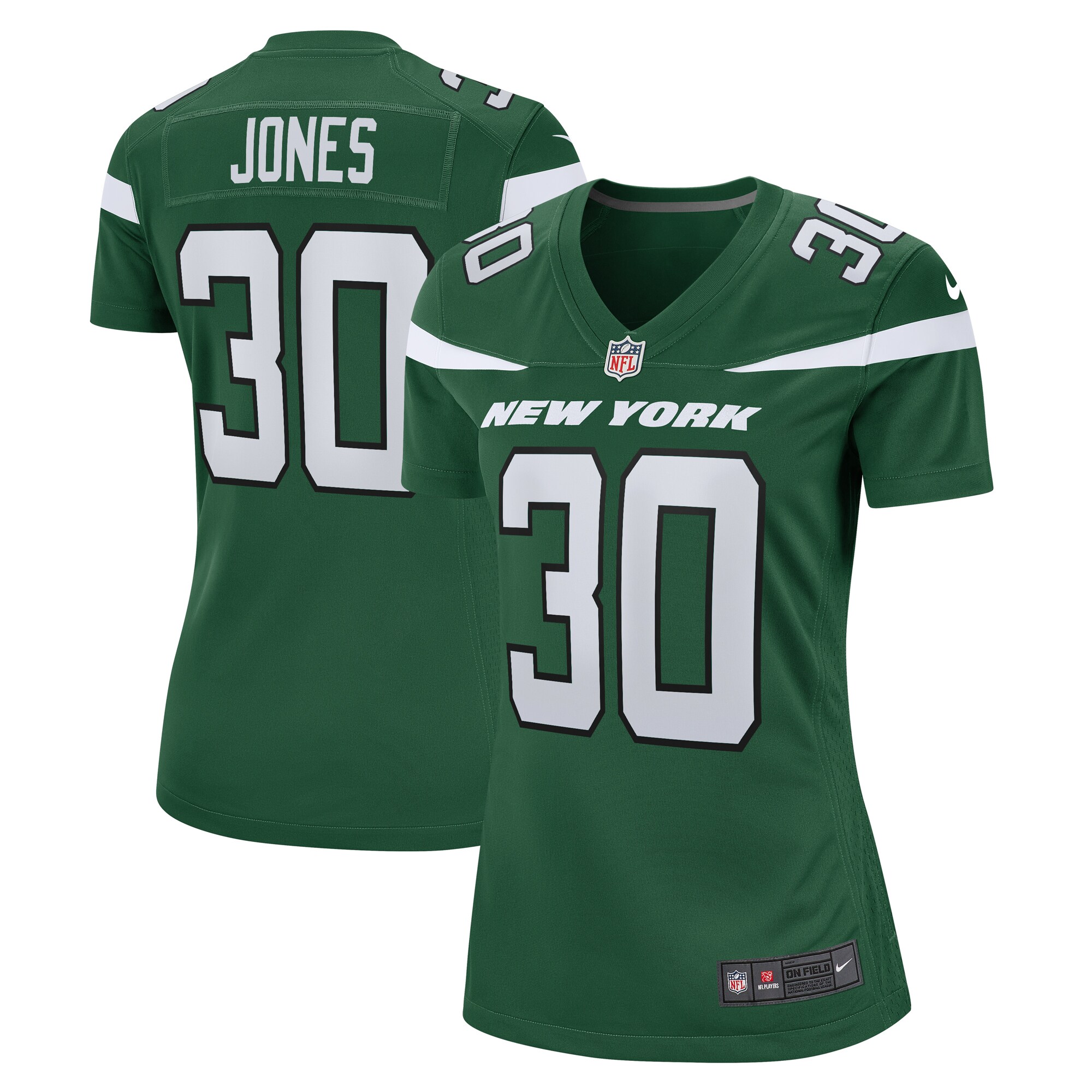 Women's New York Jets Tyreque Jones Nike Gotham Green Team Game Jersey