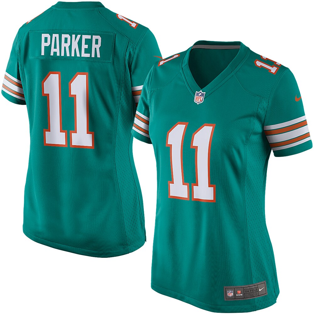Women's Miami Dolphins DeVante Parker Nike Aqua Game Player Jersey