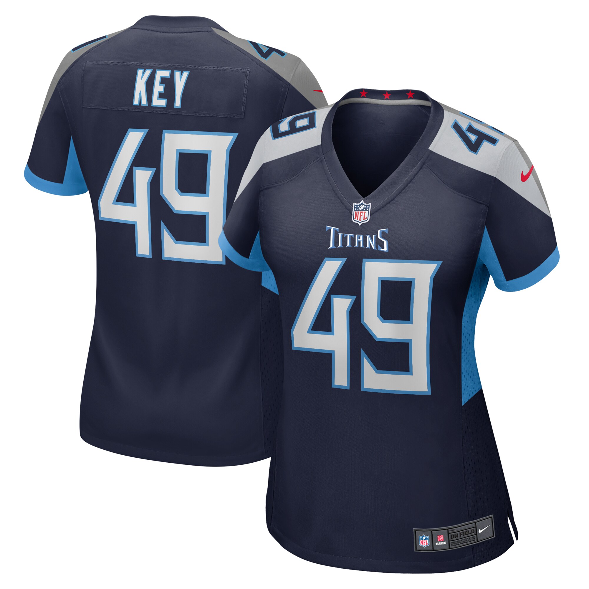 Women's Tennessee Titans Arden Key Nike Navy Game Player Jersey
