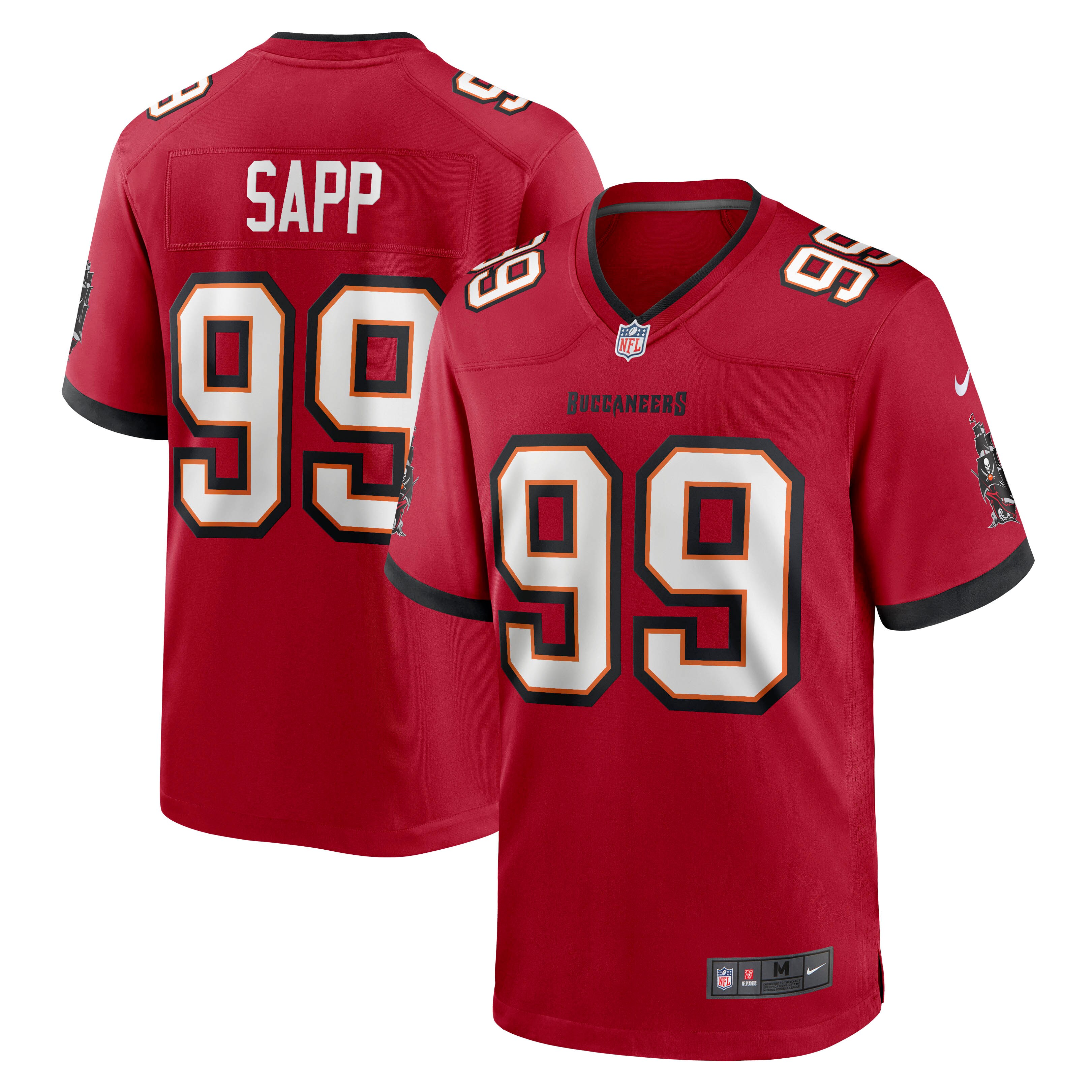Men's Tampa Bay Buccaneers Warren Sapp Nike Red Retired Player Jersey