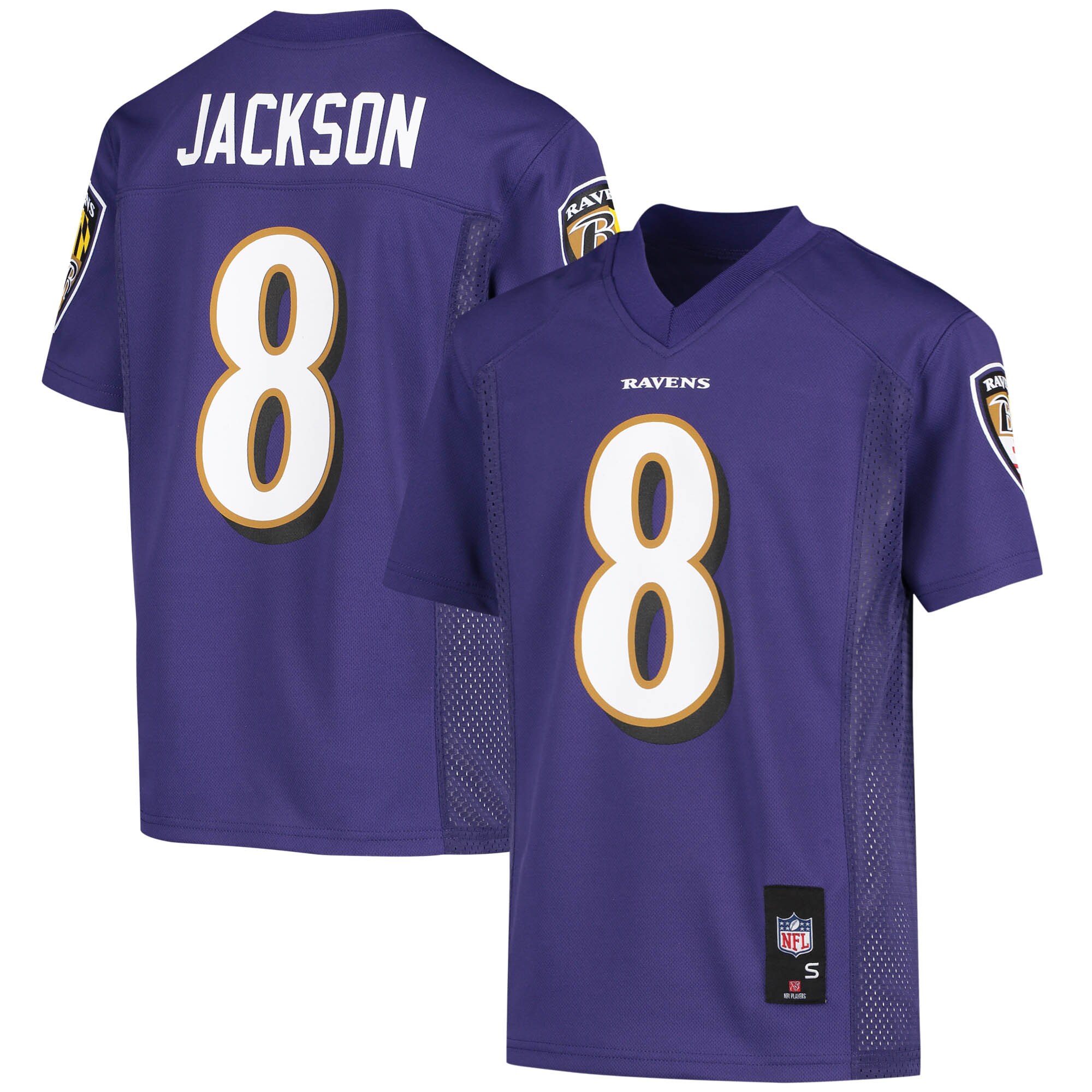 Youth Baltimore Ravens Lamar Jackson Purple Replica Player Jersey
