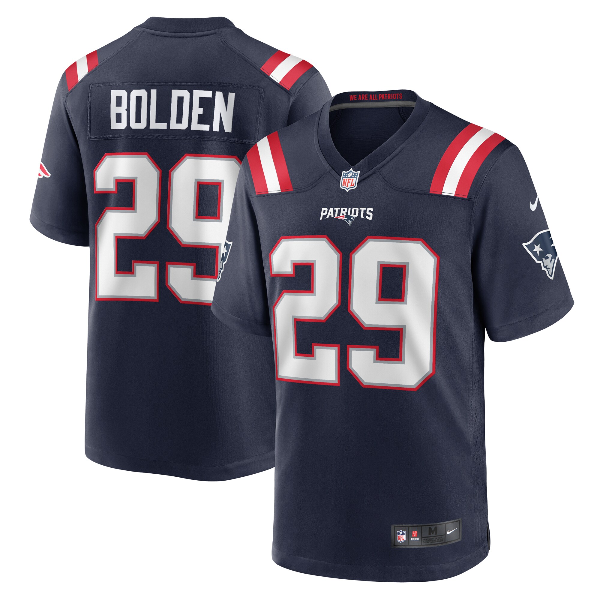 Men's New England Patriots Isaiah Bolden Nike Navy Team Game Jersey