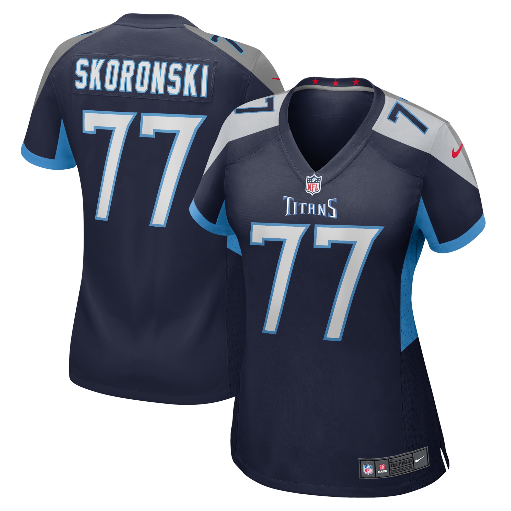 Women's Tennessee Titans Peter Skoronski Nike Navy Team Game Jersey