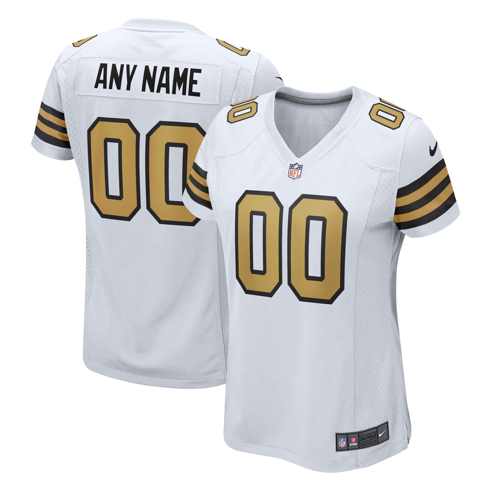Women's New Orleans Saints Nike White Alternate Custom Game Jersey